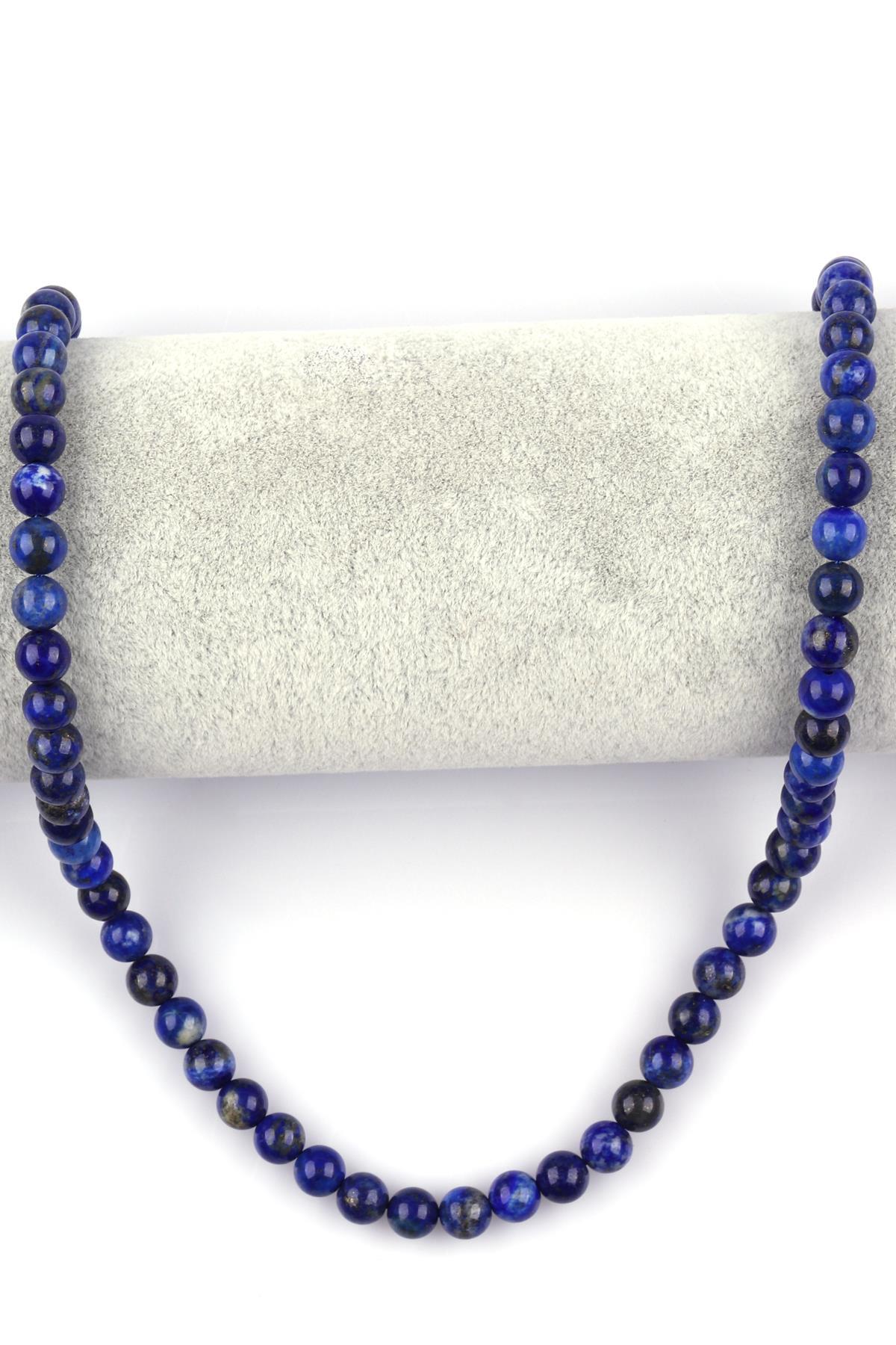 Lapis Lazuli ( AA Kalite ) Doğal Taş Dizi 6 mm Küre Kesim