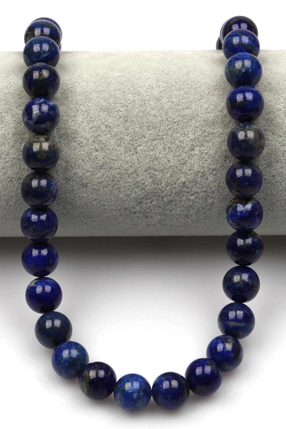 Lapis Lazuli (AA Kalite) Doğaltaş Dizi 10 mm Küre Kesim