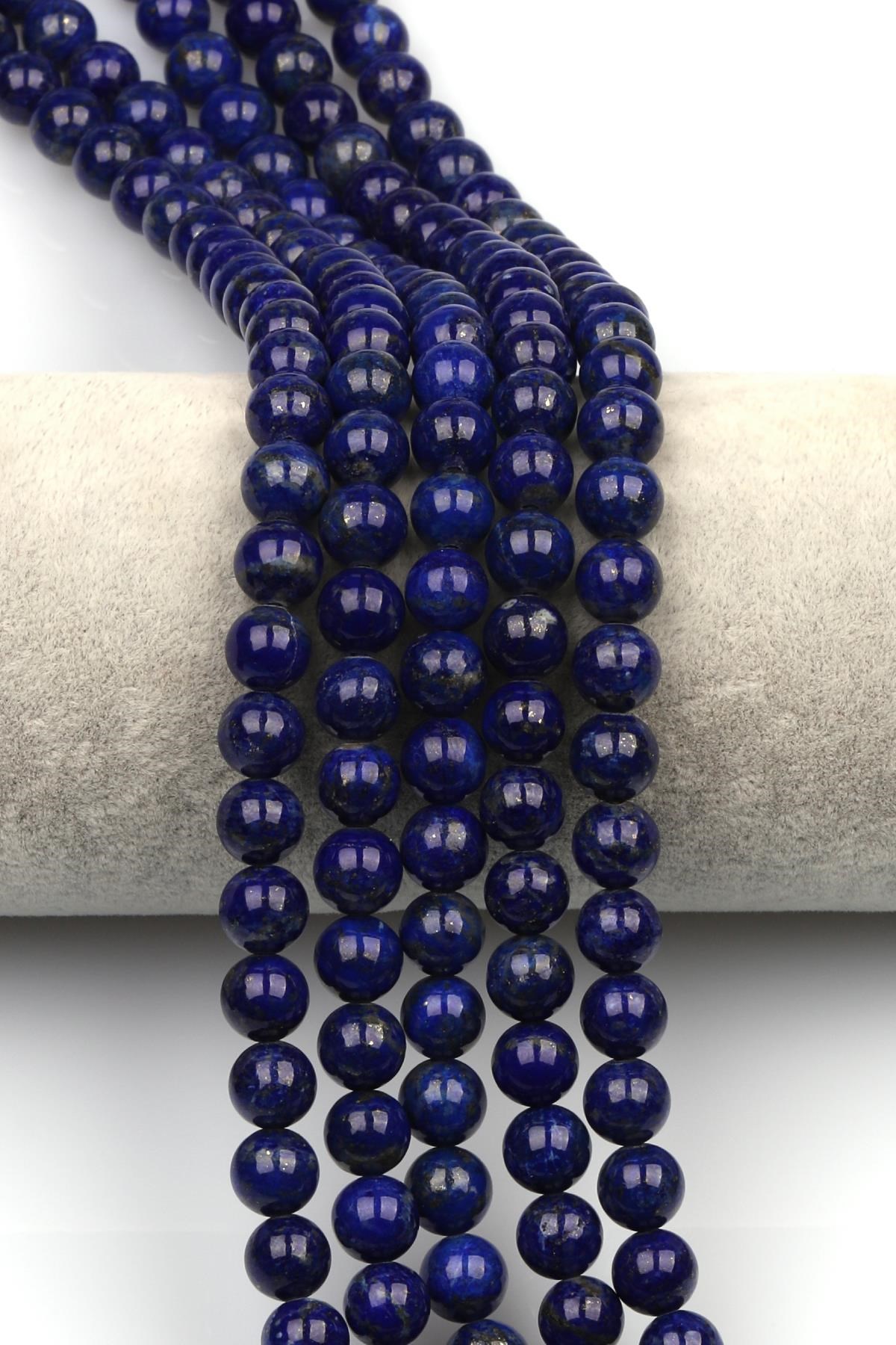Lapis Lazuli (AAA Kalite) Doğaltaş Dizi 8 mm Küre Kesim