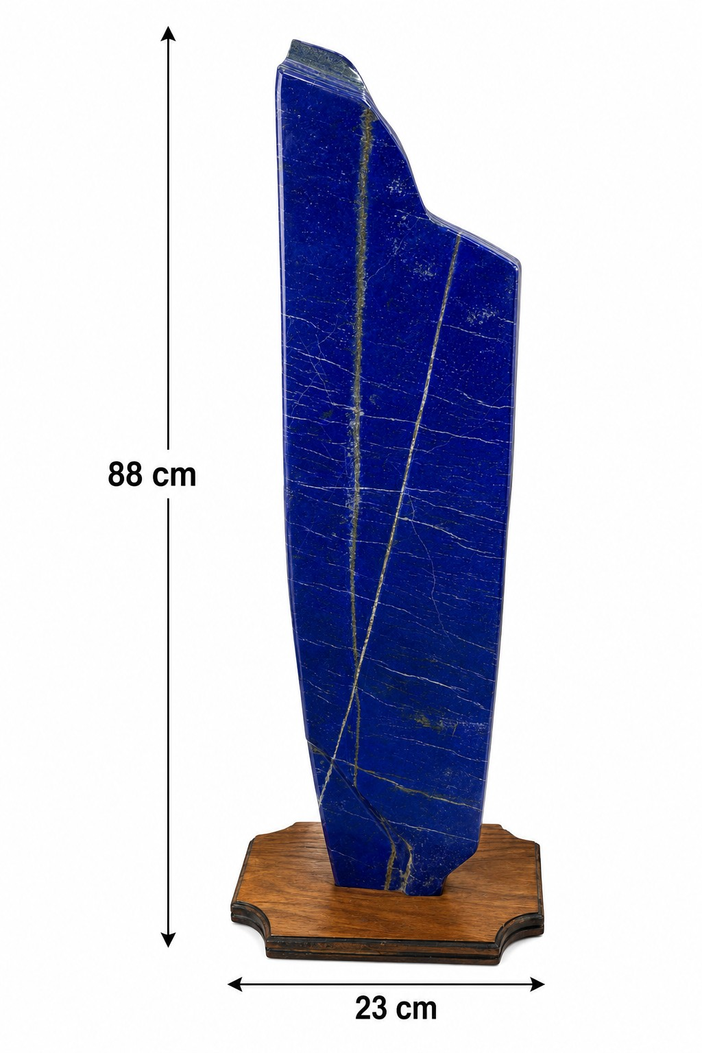 Lapis Lazuli Doğal Taş Ahşap Standlı Jeot - JE-0010