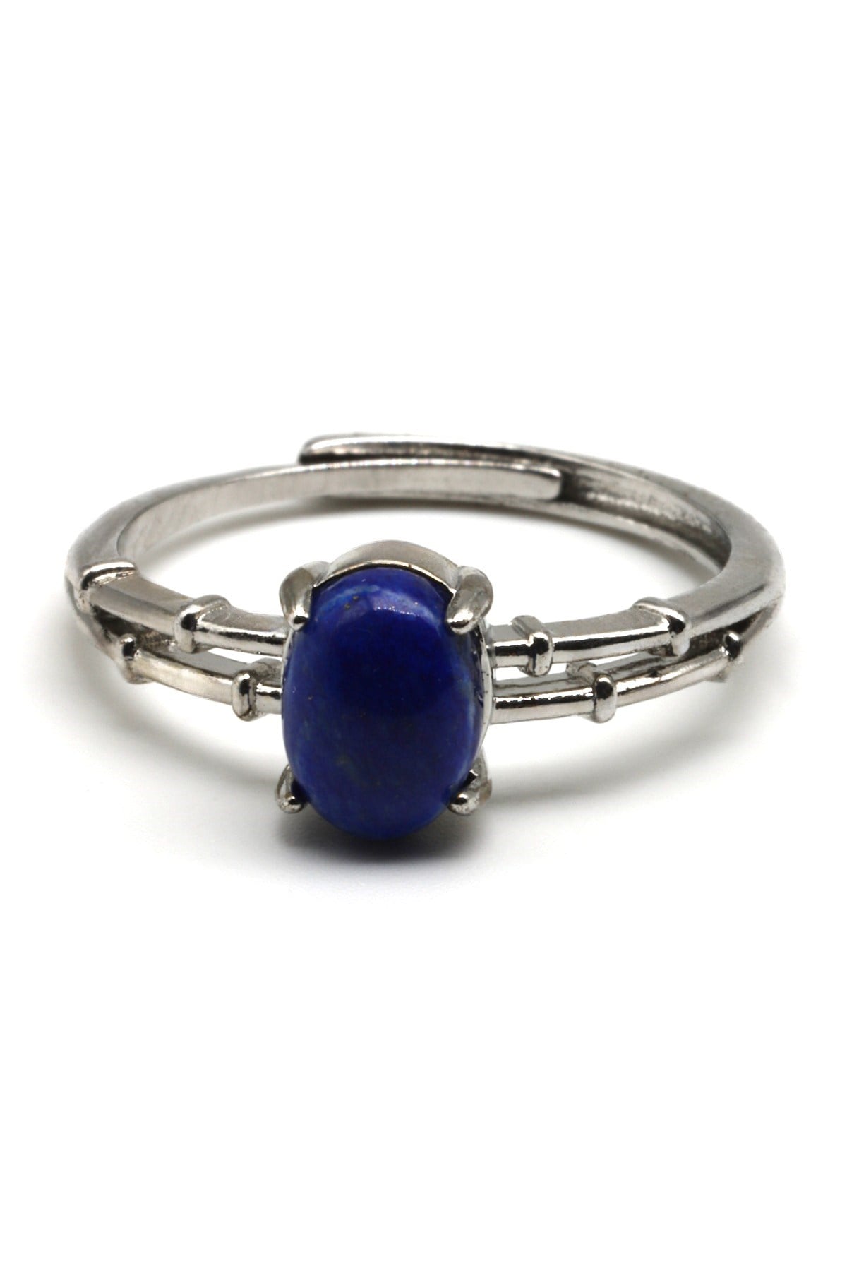 Lapis Lazuli Doğal Taş Ayarlanabilir Yüzük - YZK-0125