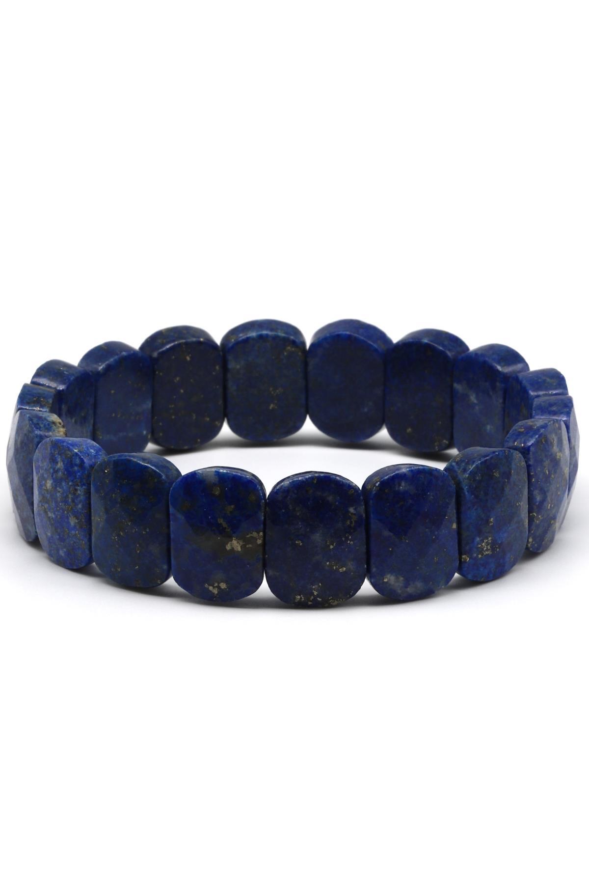 Lapis Lazuli Doğal Taş Bileklik 11 x 15 mm Özel Kesim