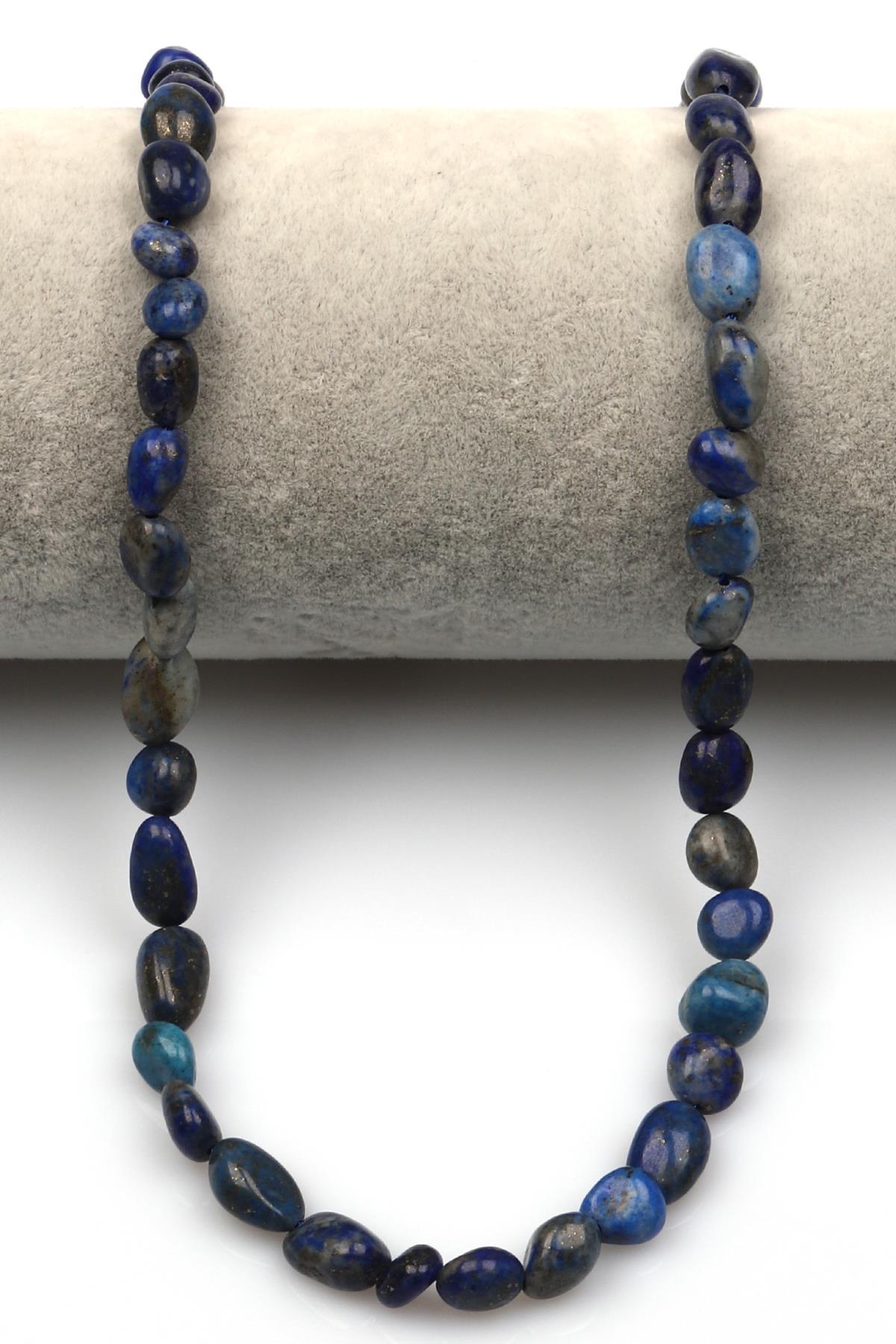 Lapis Lazuli Doğal Taş Dizi 6 x 8 mm Mercimek Kesim