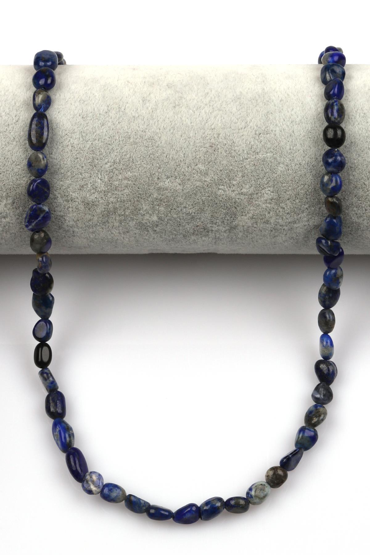Lapis Lazuli Doğal Taş Dizi 6 x 8 mm Mercimek Kesim