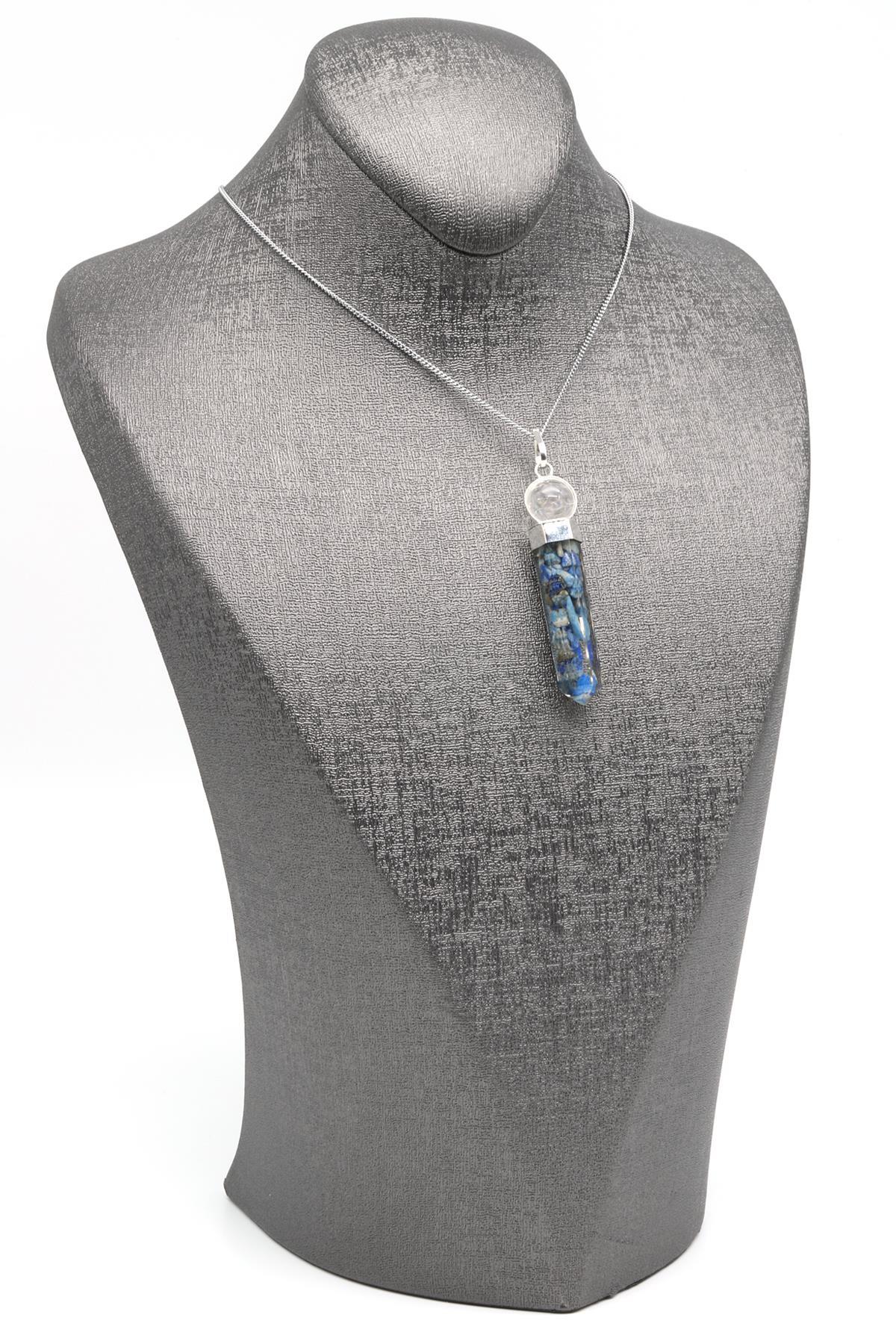 Lapis Lazuli Doğal Taş Orgonit Kolye