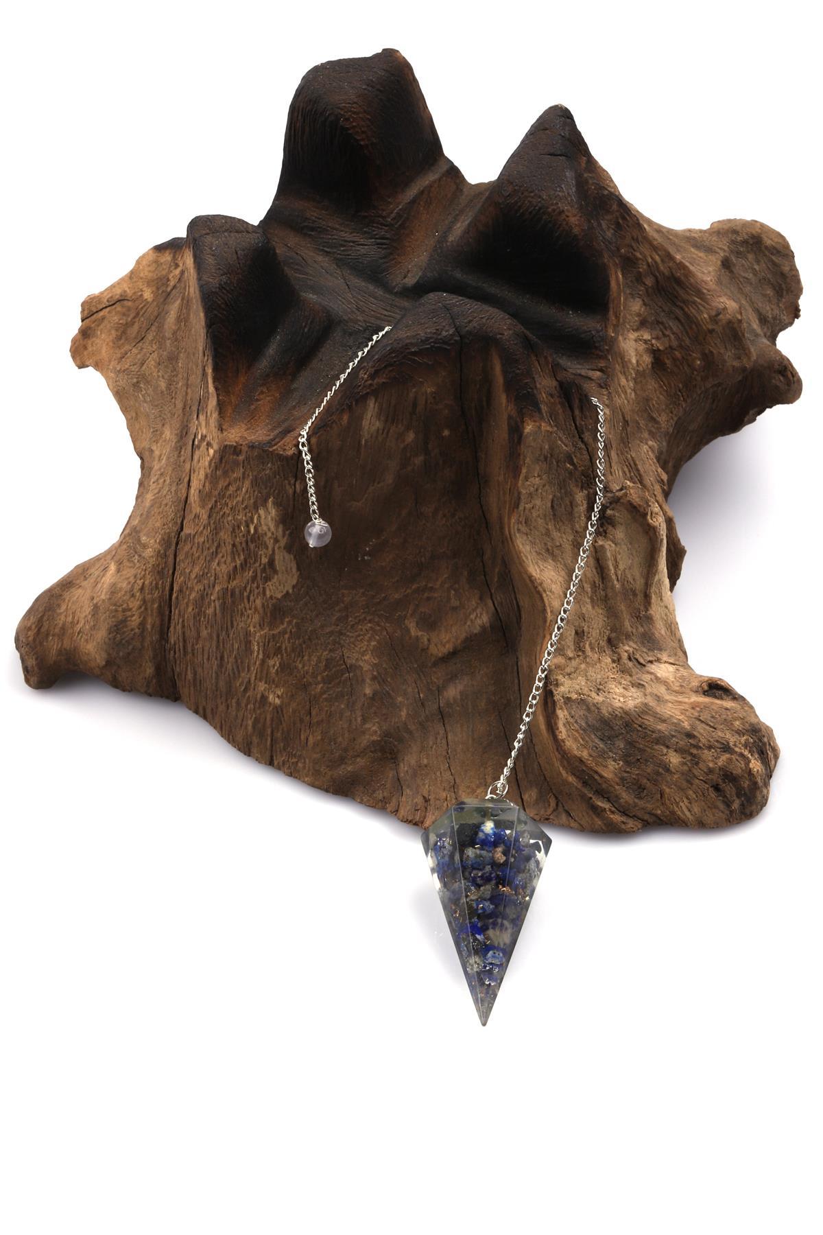 Lapis Lazuli Doğal Taş Orgonit Pandül