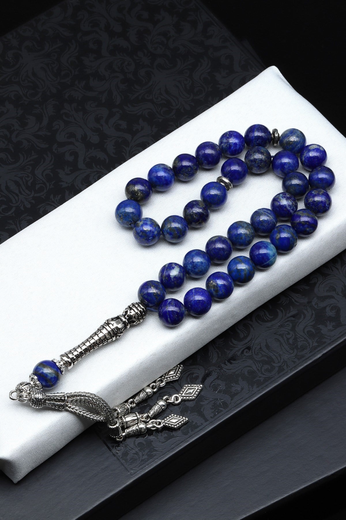 Lapis Lazuli Doğal Taş Tesbih 10 mm Küre Kesim TSB-0645