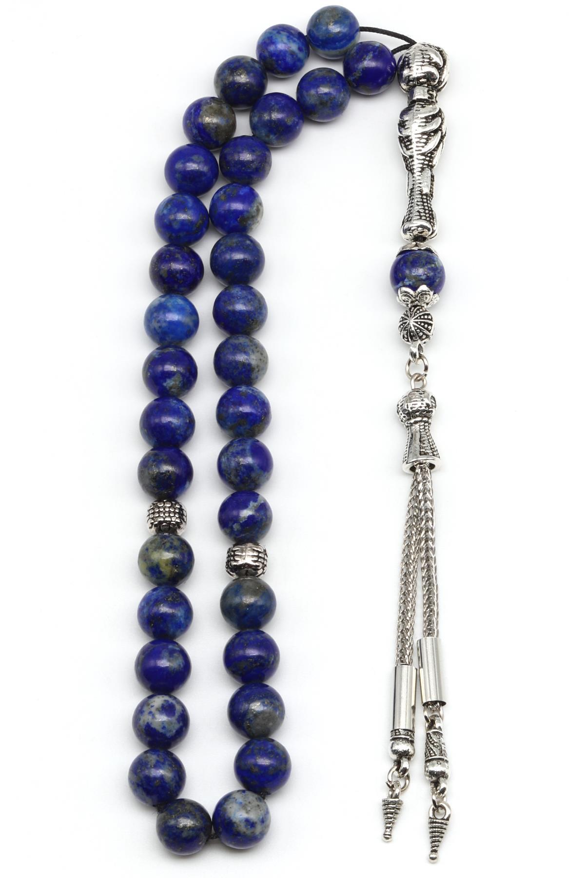 Lapis Lazuli Doğal Taş Tesbih 8 mm Küre Kesim