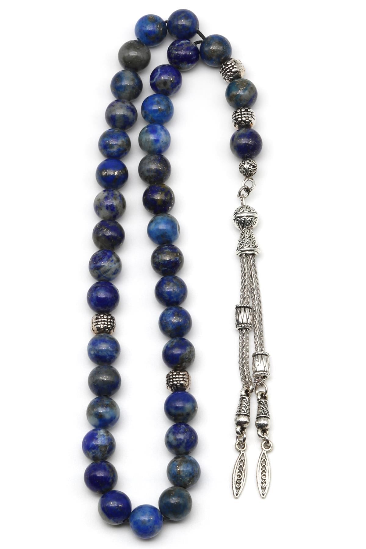 Lapis Lazuli Doğal Taş Tesbih 8 mm Küre Kesim