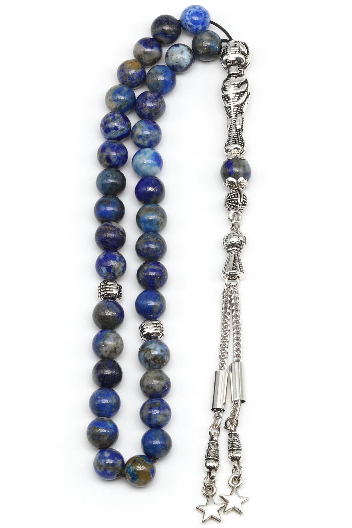 Lapis Lazuli Doğal Taş Tesbih 8 mm Küre Kesim