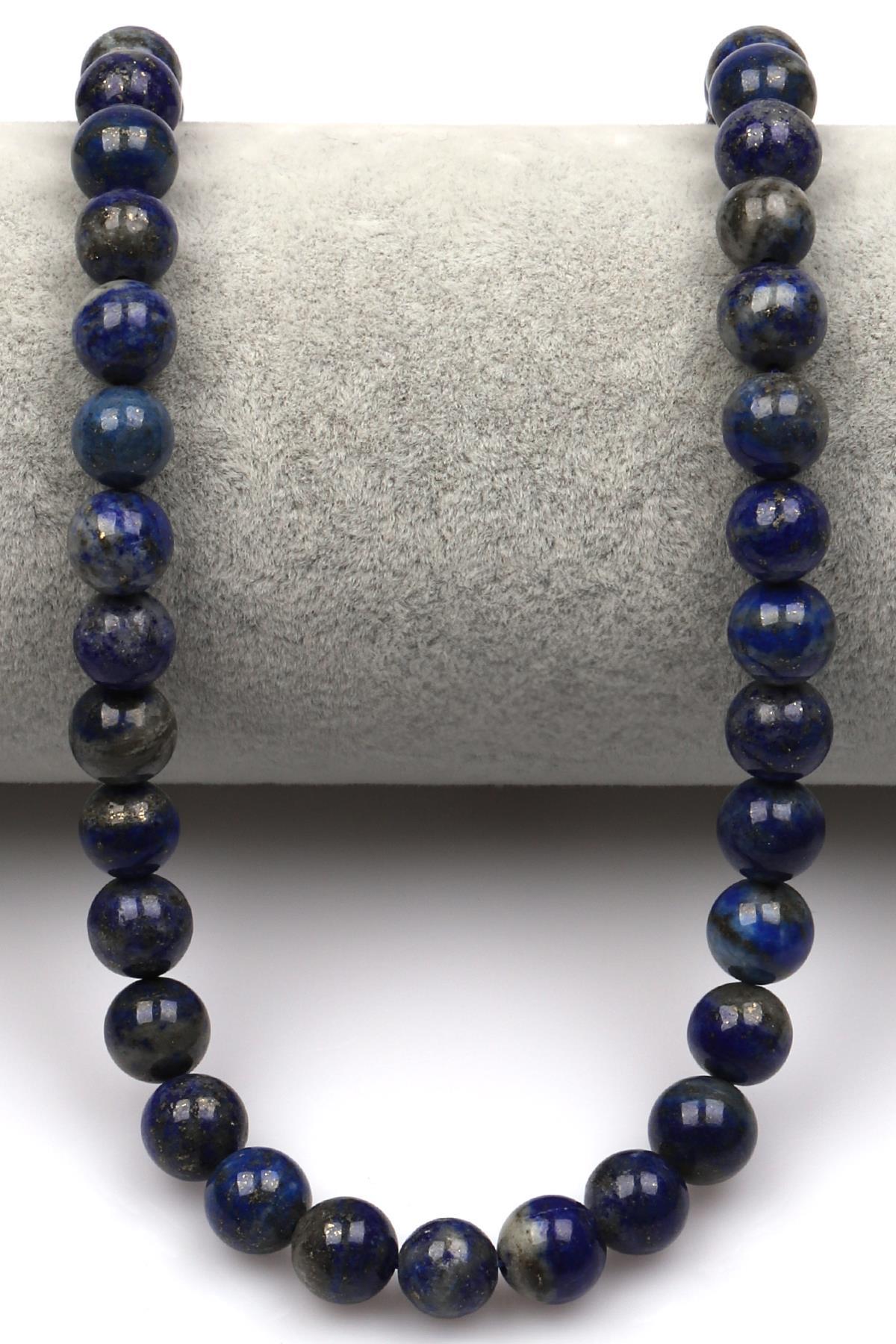 Lapis Lazuli Doğaltaş Dizi 8 mm Küre Kesim