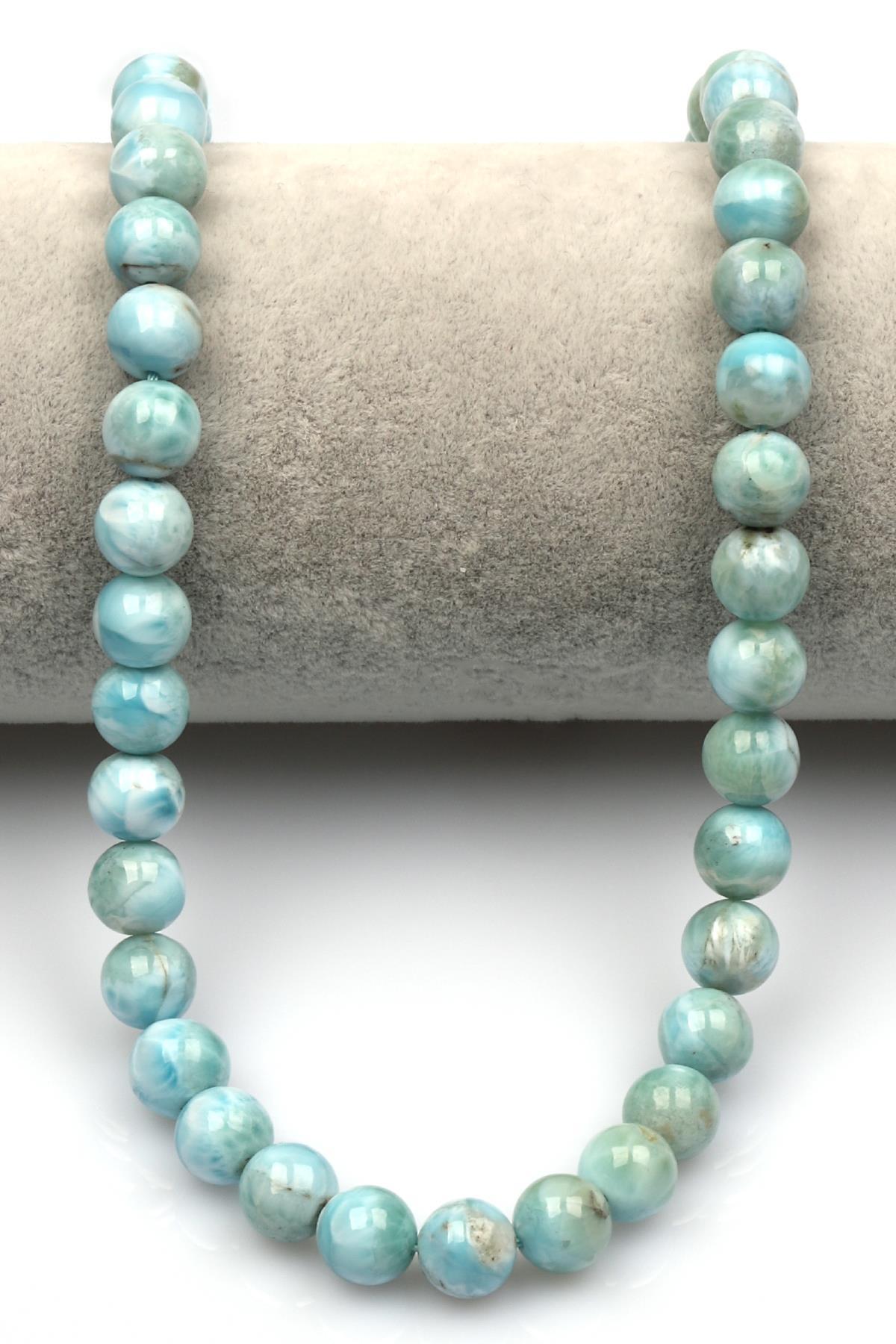 Larimar Doğal Taş Dizi 8 mm Küre Kesim