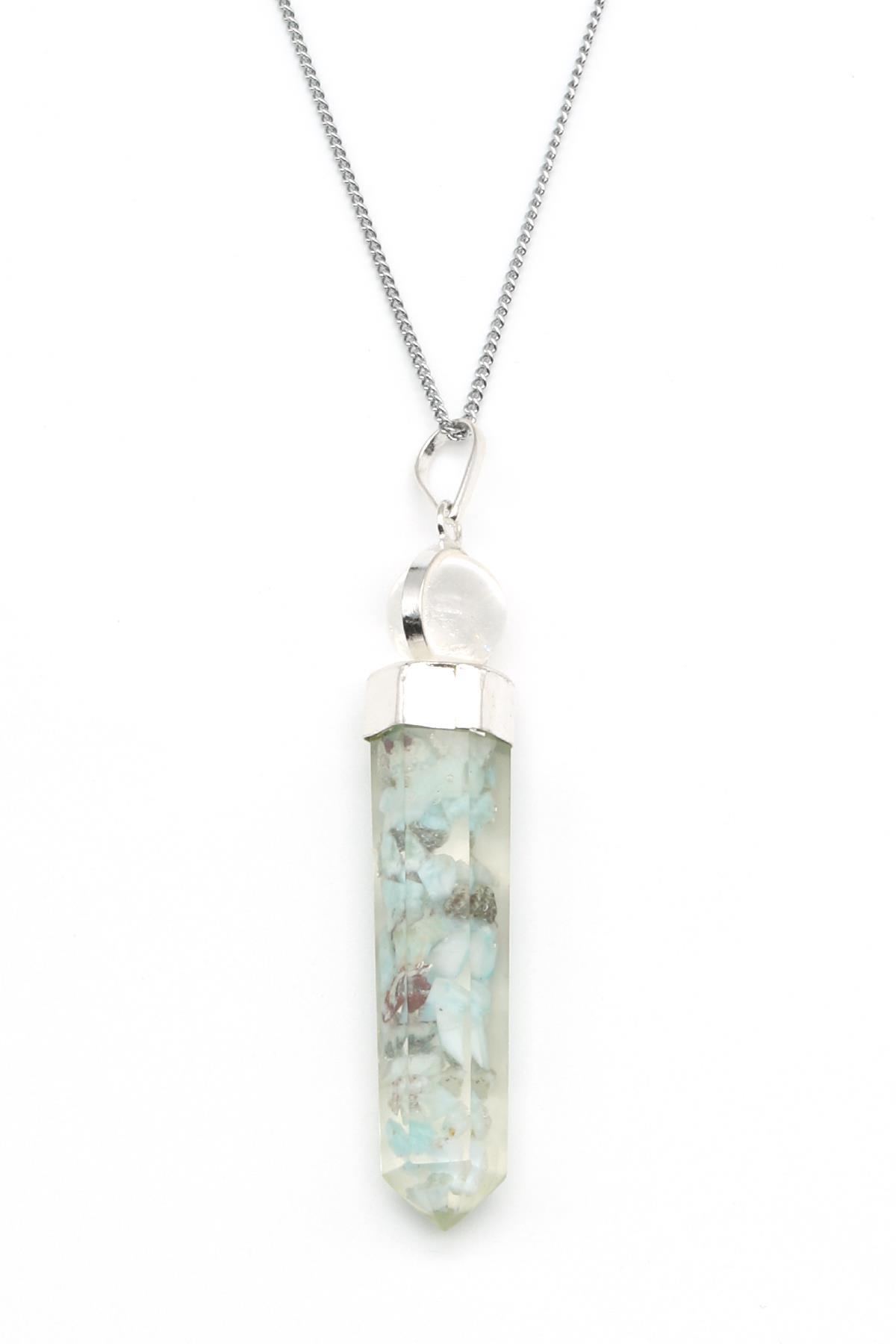 Larimar Doğal Taş Orgonit Kolye