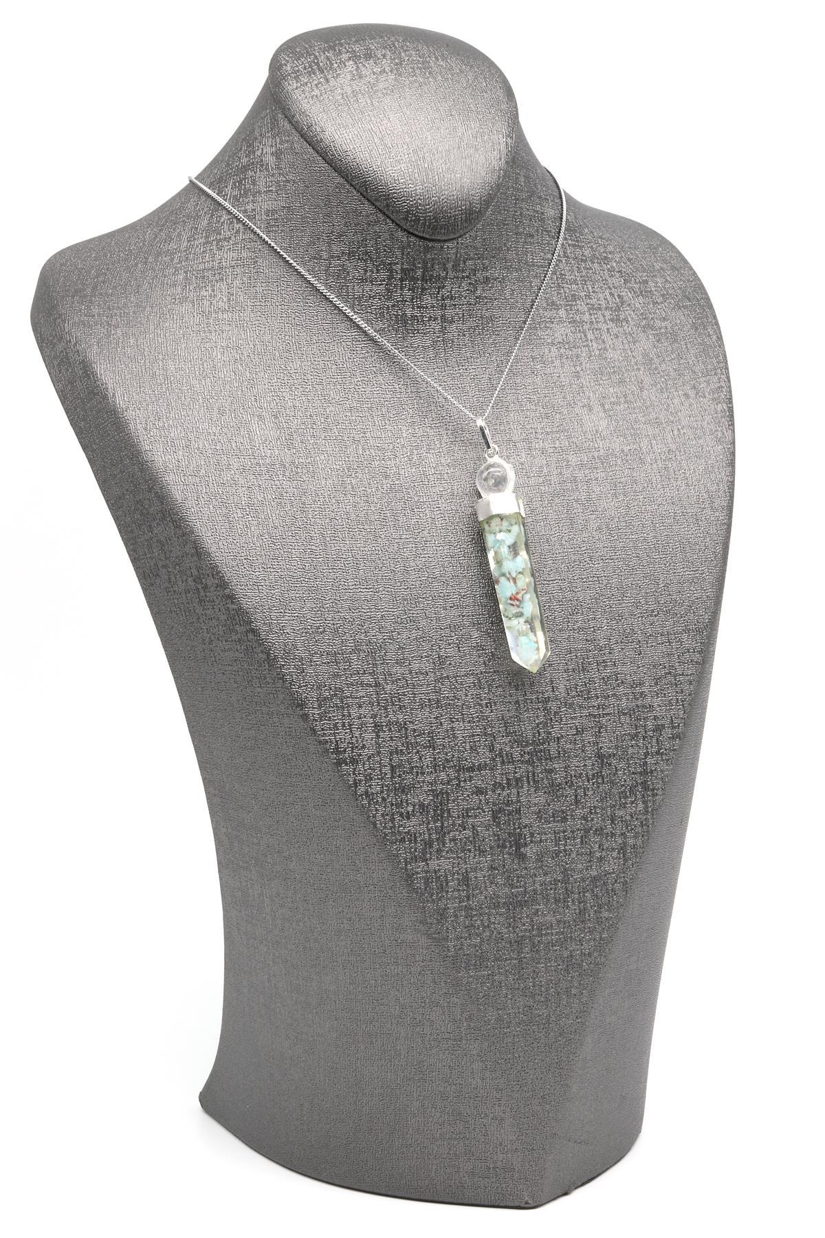 Larimar Doğal Taş Orgonit Kolye