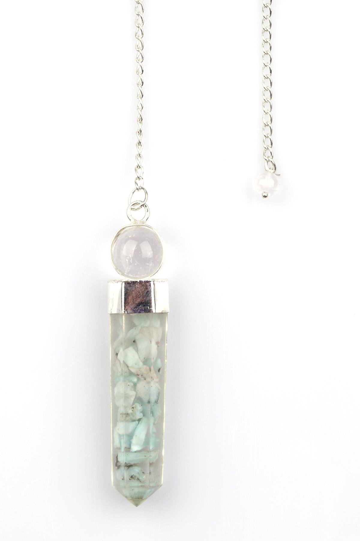 Larimar Doğal Taş Orgonit Pandül