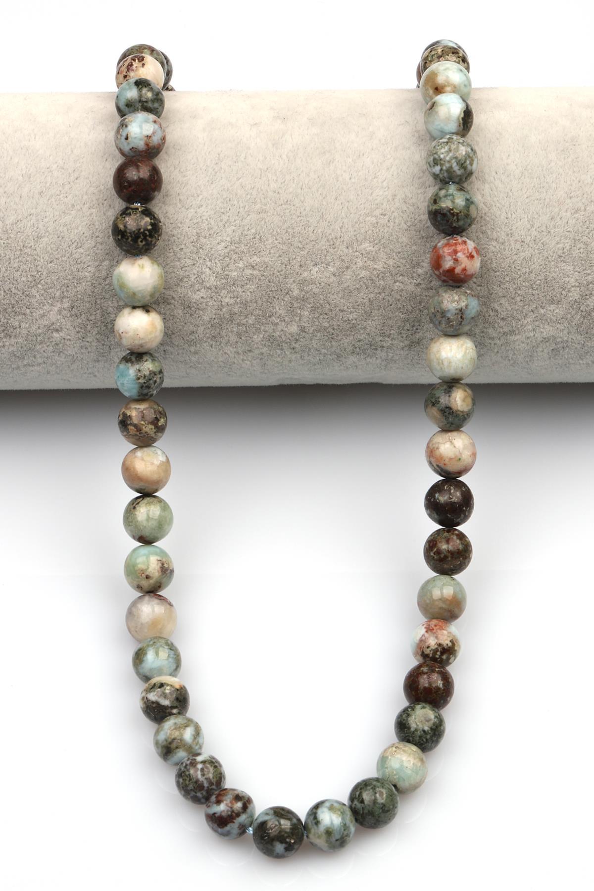 Larimar Doğaltaş Dizi 8 mm Küre Kesim