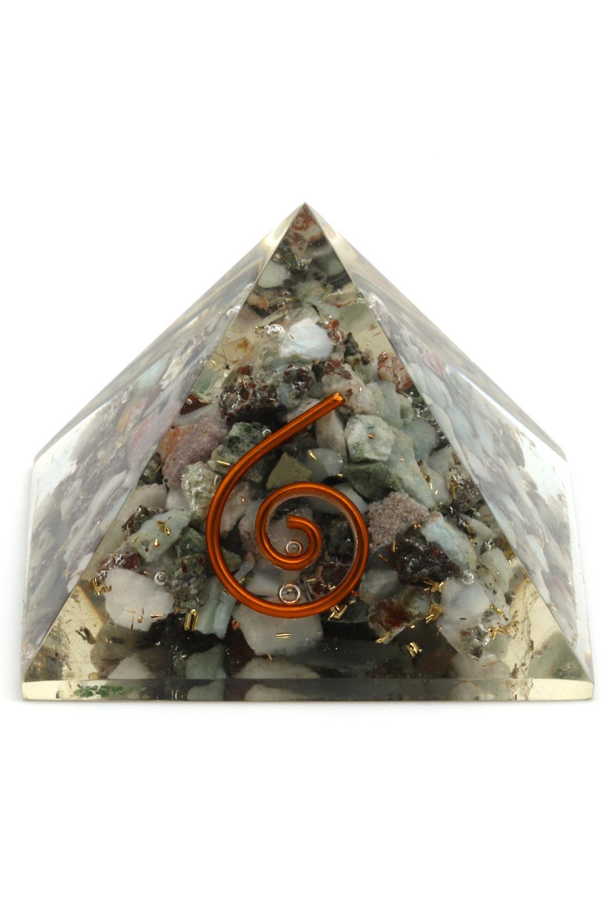 Larimar Taşından Orgonit Piramit