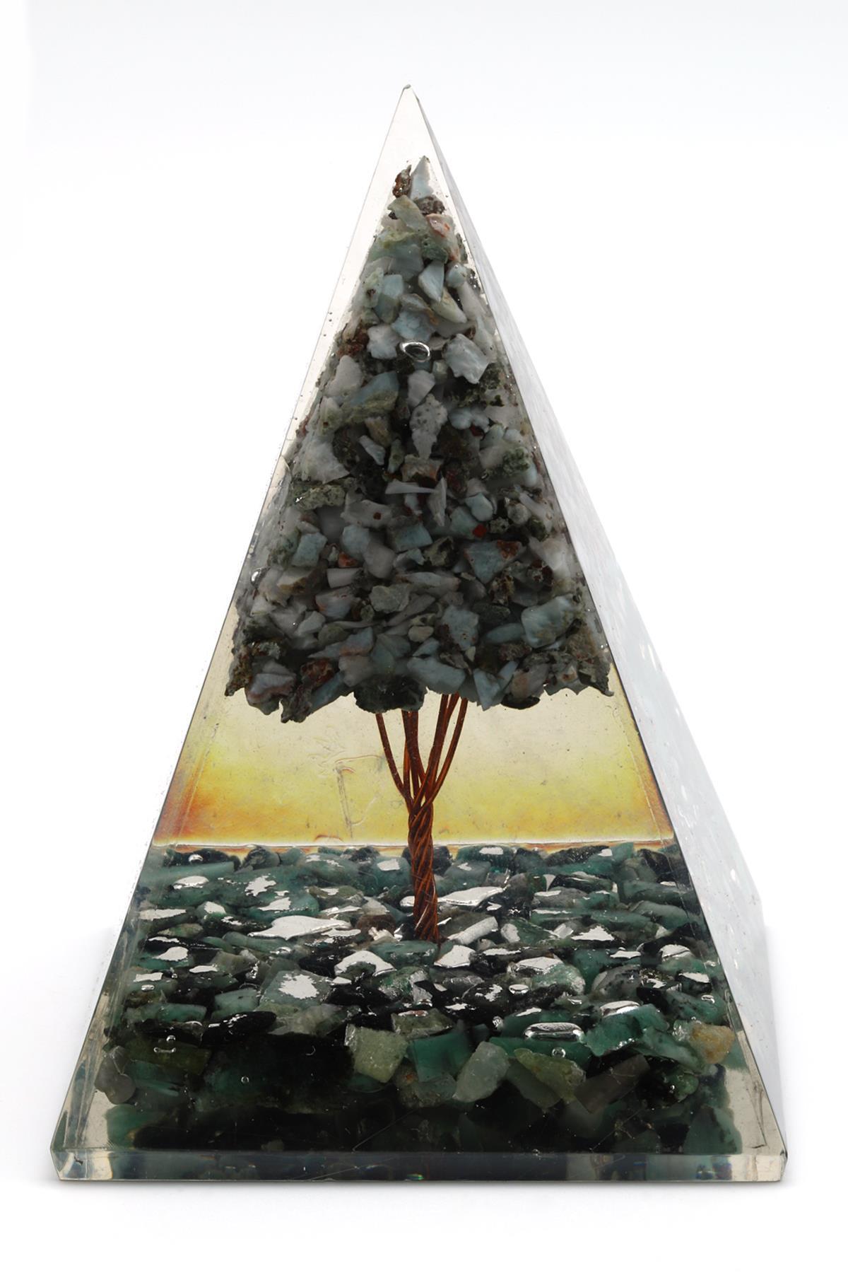 Larimar - Zümrüt Taşından Orgonit Piramit