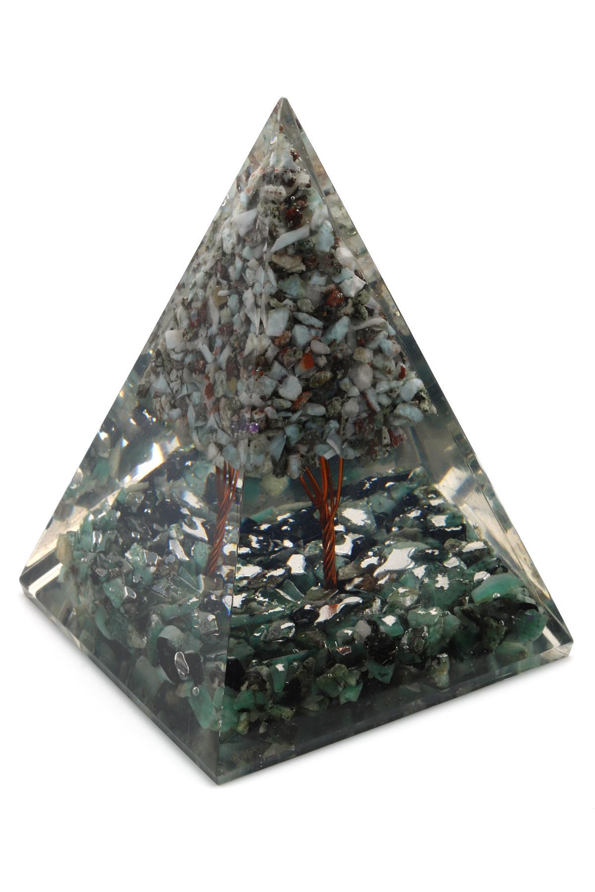 Larimar - Zümrüt Taşından Orgonit Piramit