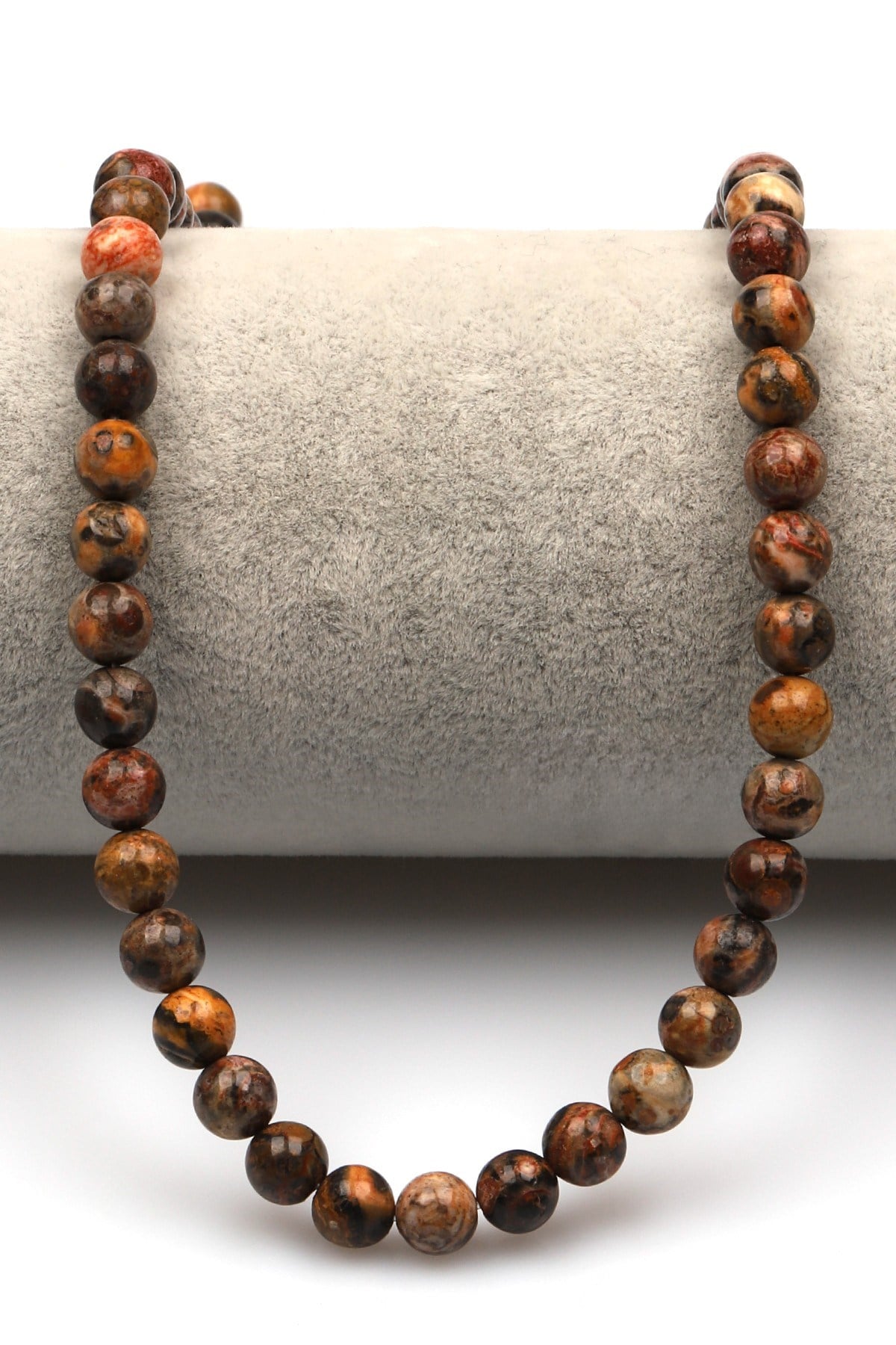 Leopar Jasper Doğal Taş Dizi 6 mm Küre Kesim - DZ-1105