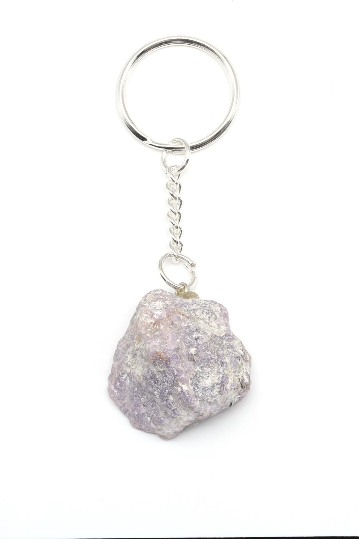 Lepidolit Doğal Taş Anahtarlık