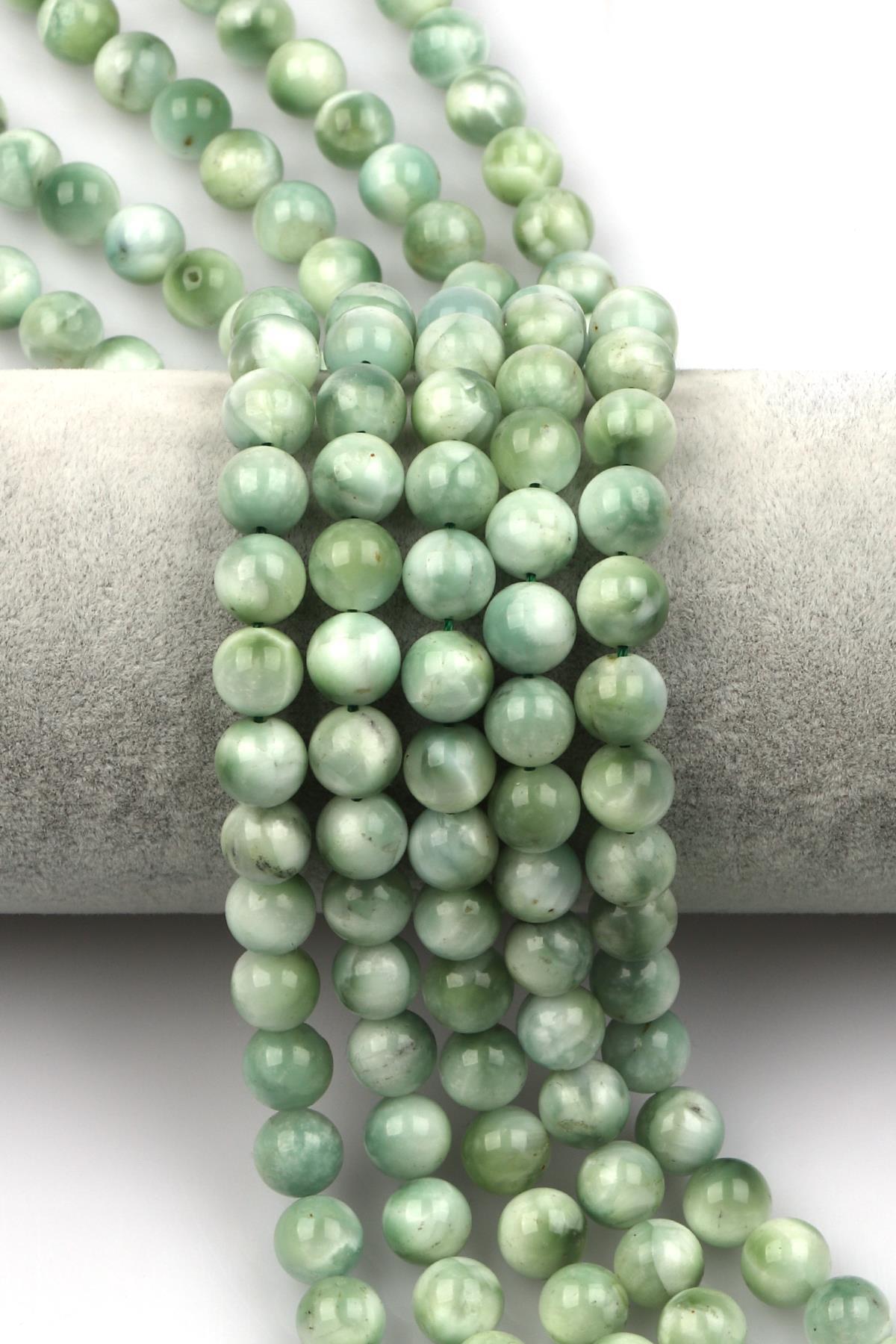 Lepidolit Doğal Taş Dizi 8 mm Küre Kesim