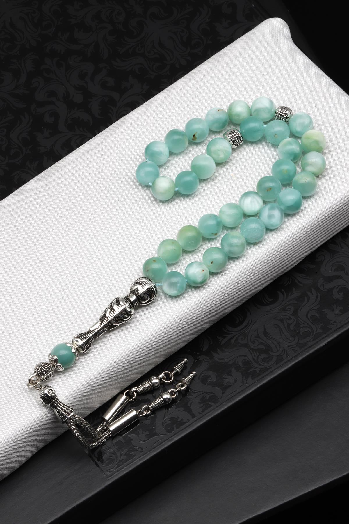 Lepidolit Doğal Taş Tesbih 8 mm Küre Kesim