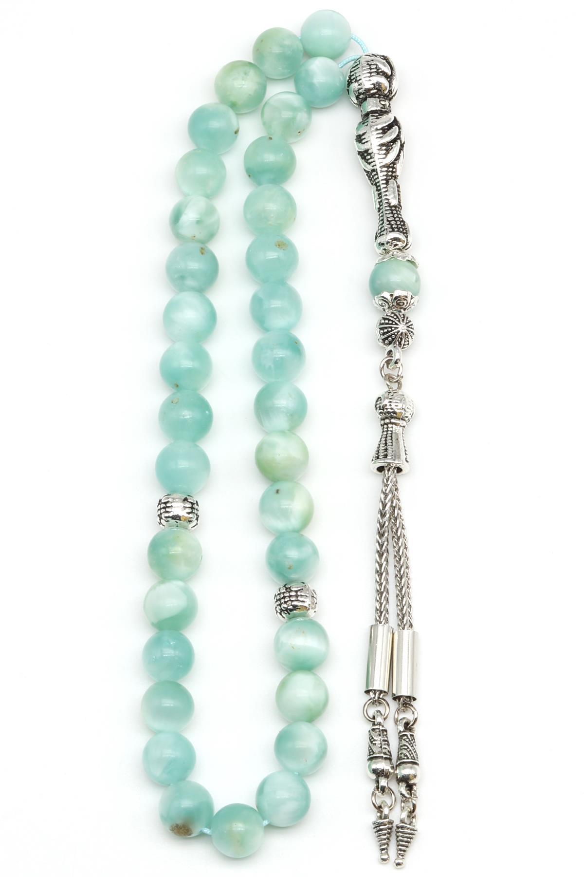 Lepidolit Doğal Taş Tesbih 8 mm Küre Kesim