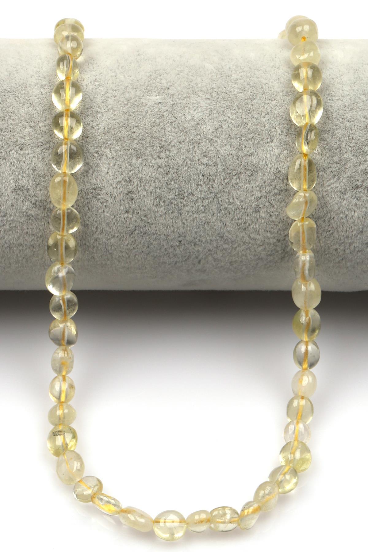 Limon Kuvars Doğal Taş Dizi 6 x 8 mm Mercimek Kesim