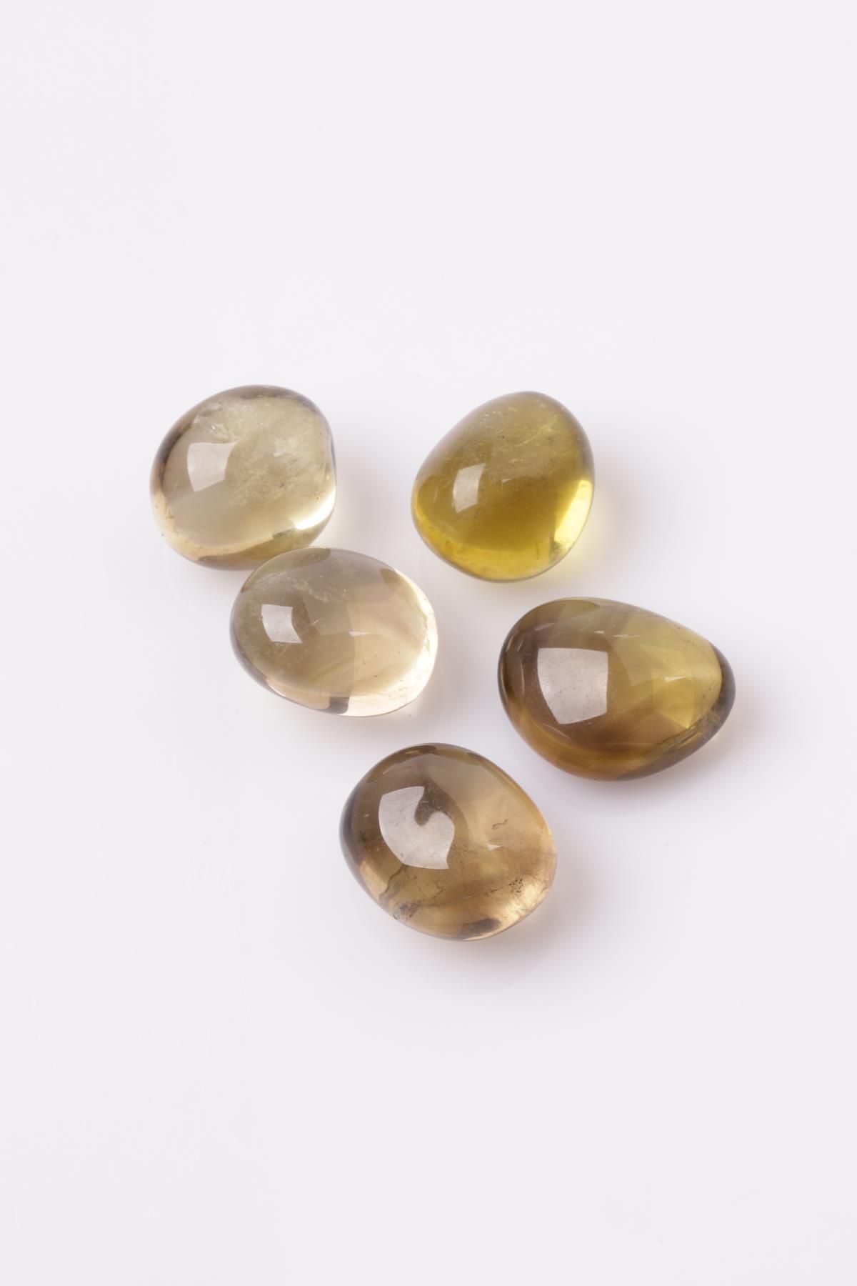 Limon Kuvars Doğal Taş Tamburlanmış Parça - Tımbıl