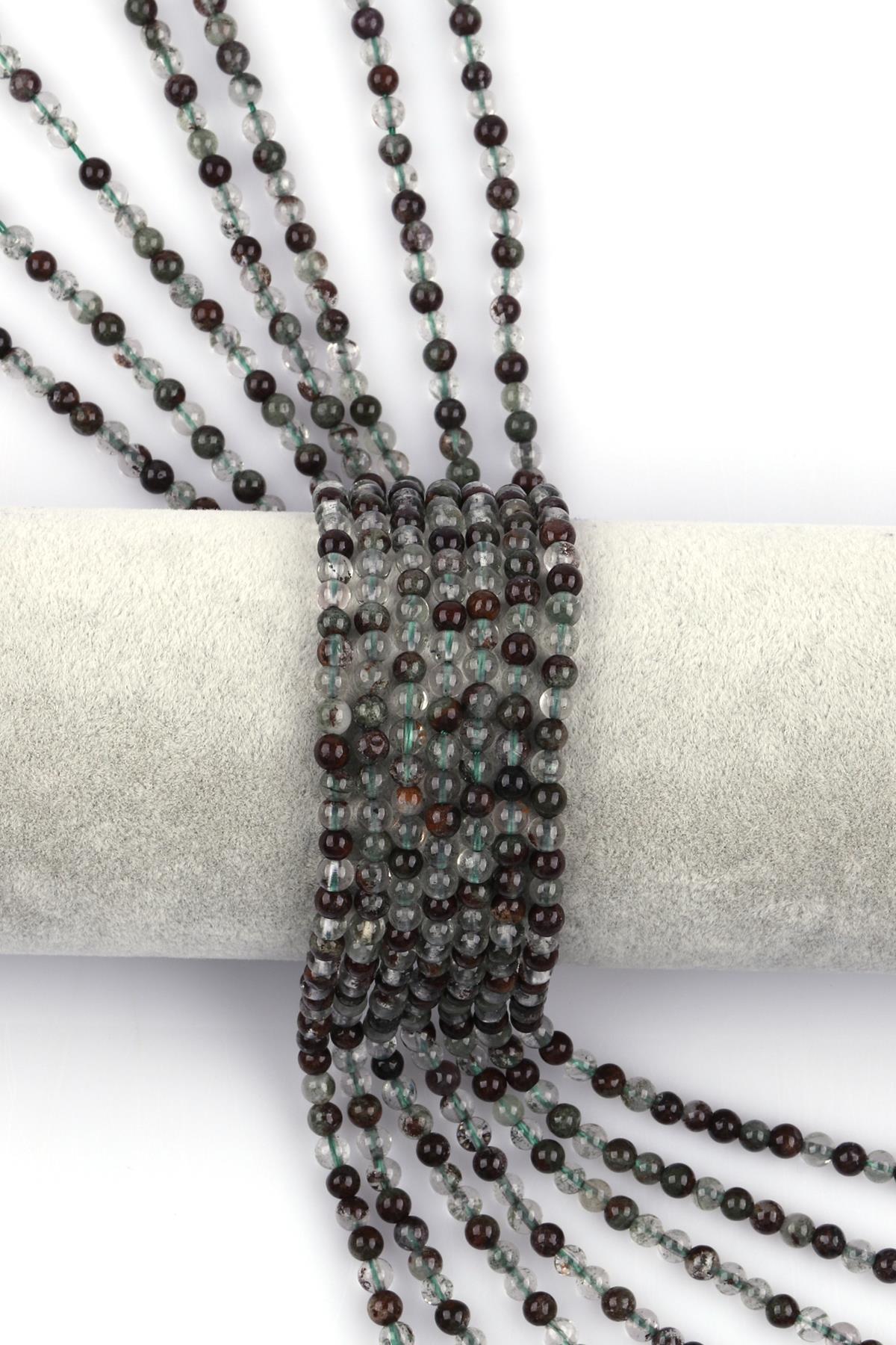 Lodonit Kuvars Doğal Taş Dizi 4 mm Fasetli Küre Kesim