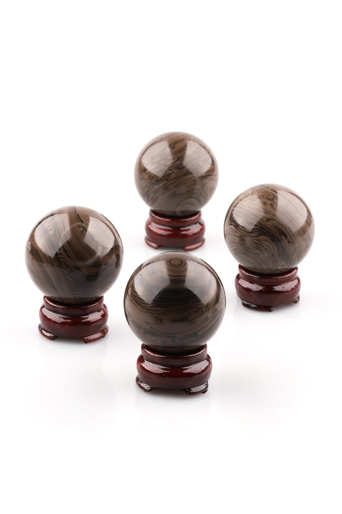 Madagascar Polychrome Jasper Doğal Taş Standlı Küre