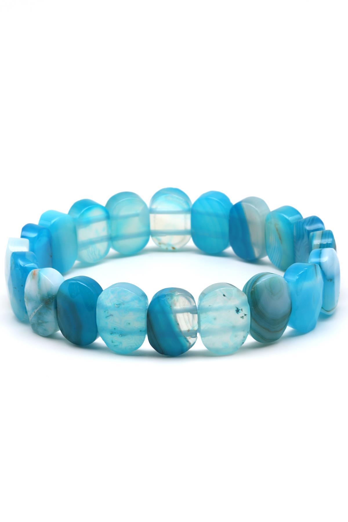 Madagaskar Akik Doğal Taş Bileklik 10 x 14 mm Özel Kesim