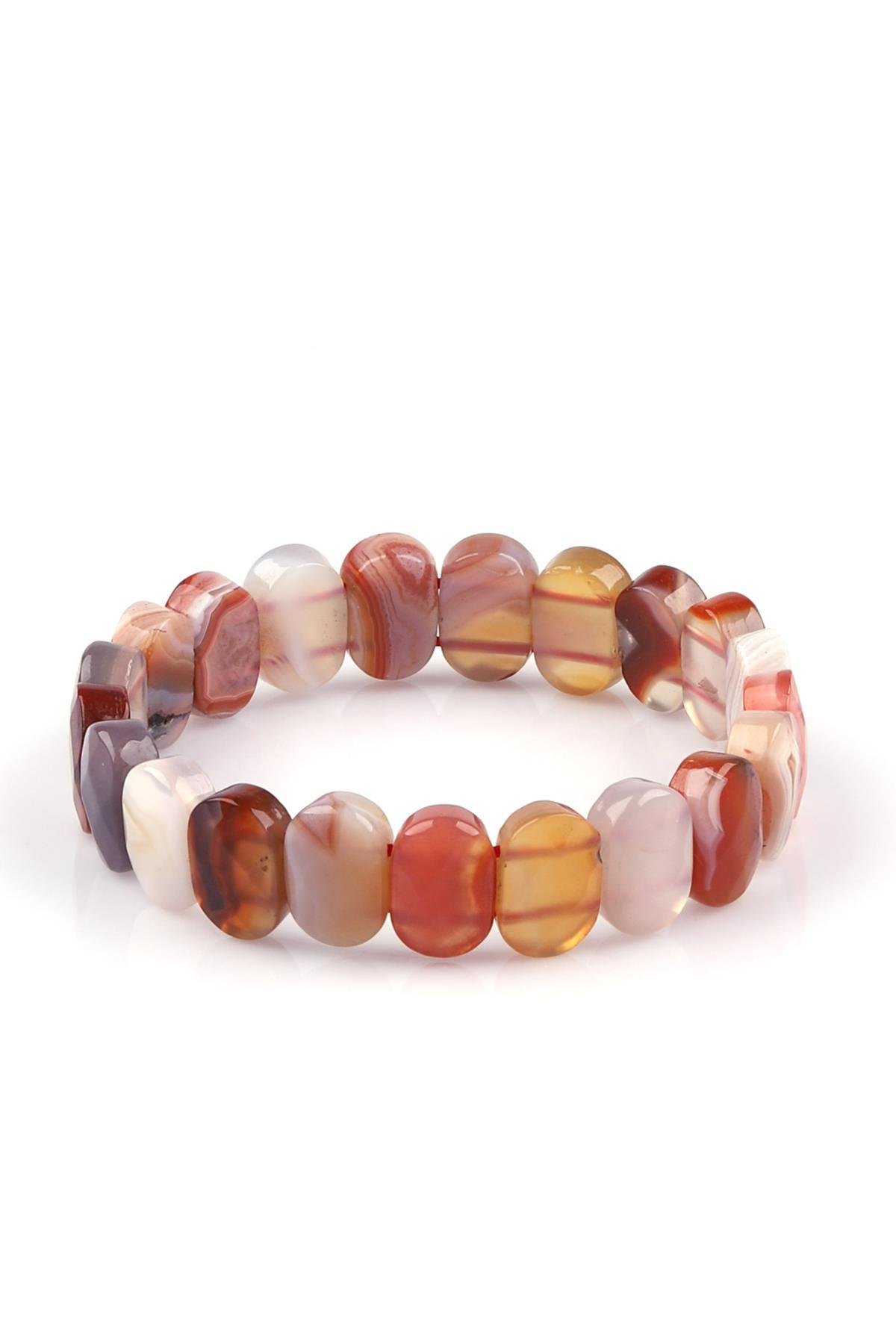 Madagaskar Akik Doğal Taş Bileklik 9 x 14 mm Özel Kesim