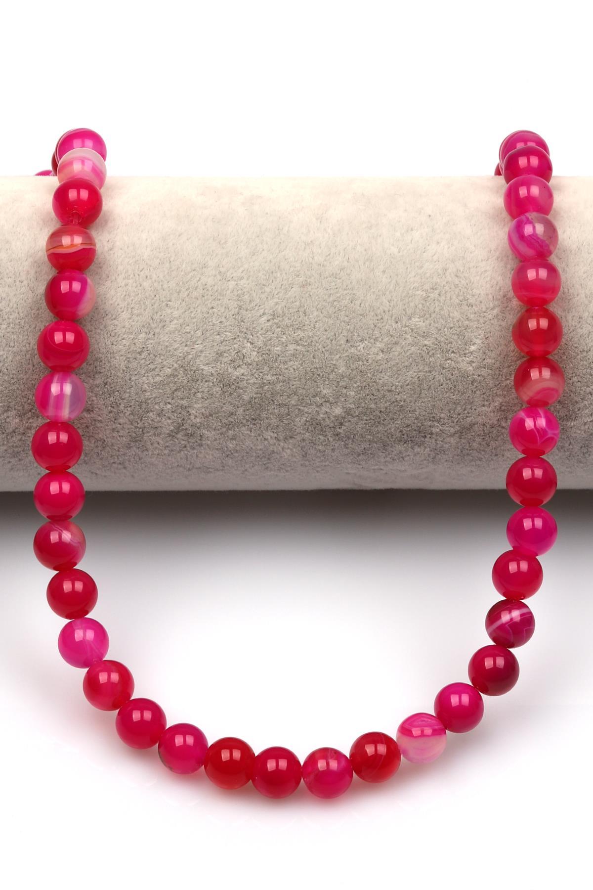 Madagaskar Akik Doğal Taş Dizi 8 mm Küre Kesim