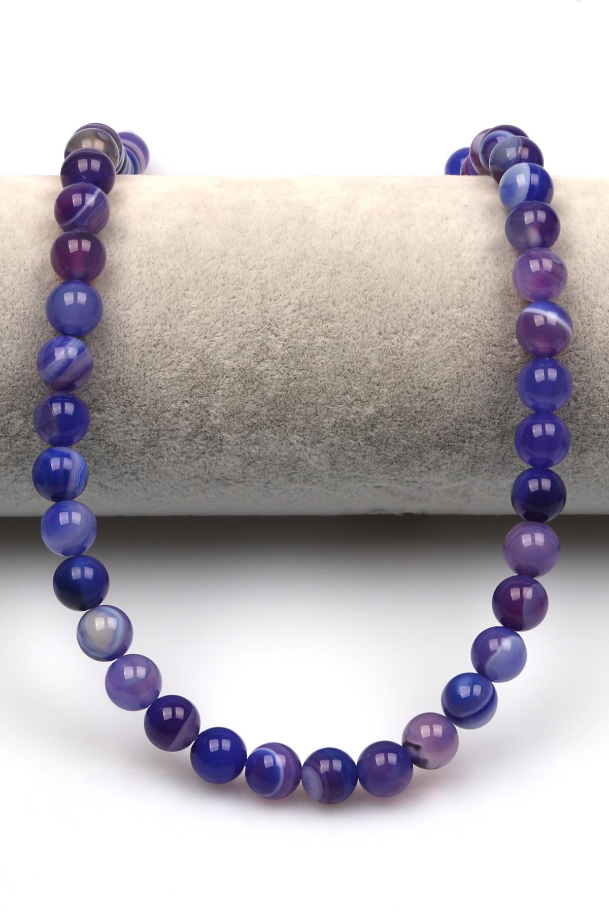 Madagaskar Akik Doğal Taş Dizi 8 mm Küre Kesim