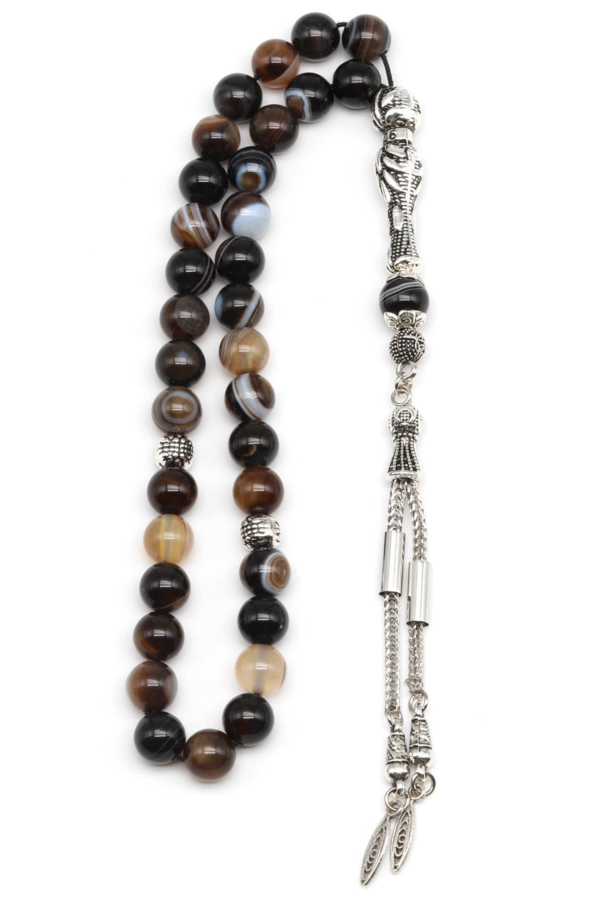 Madagaskar Akik Doğal Taş Tesbih 8 mm Küre Kesim