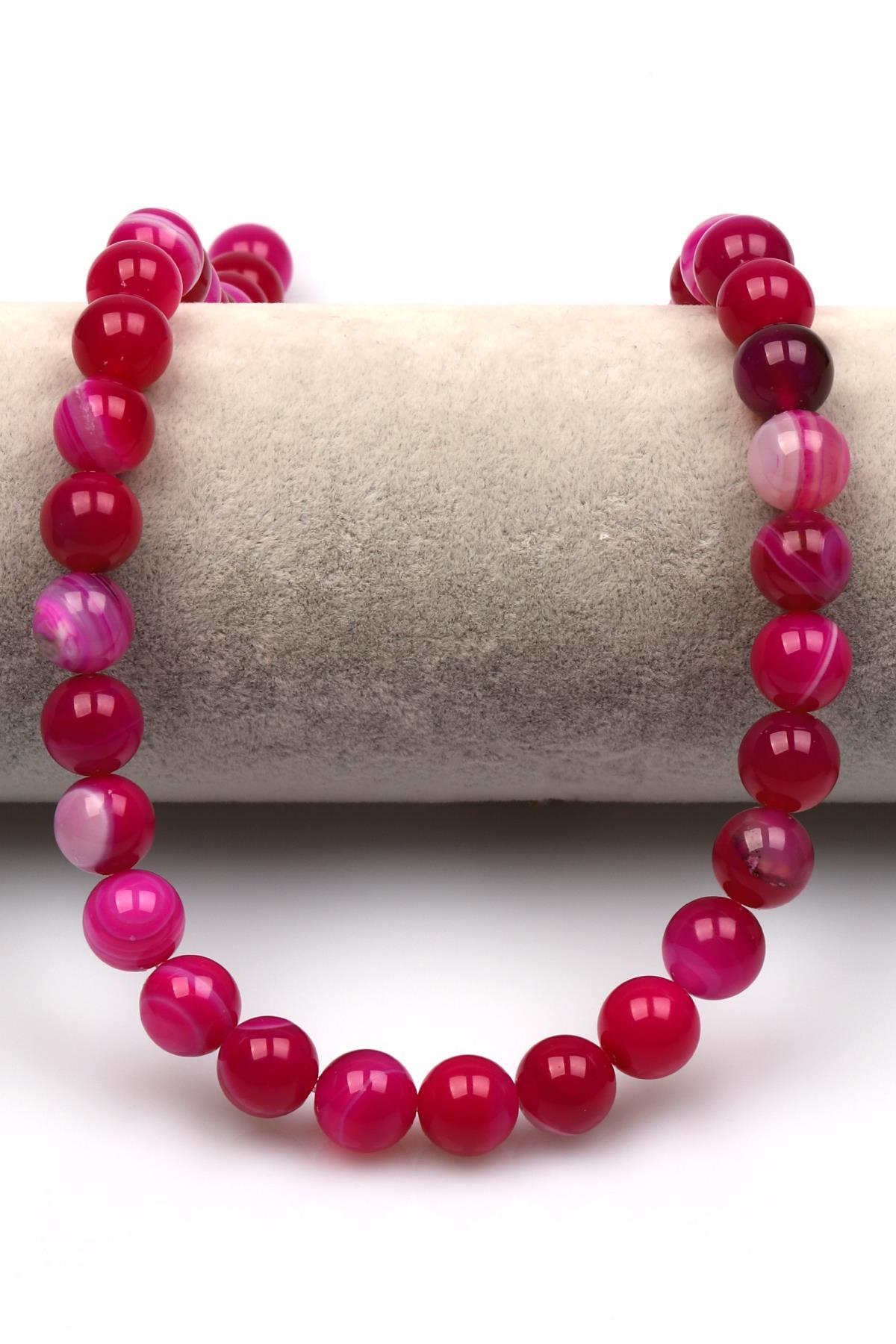 Madagaskar Akik Doğaltaş Dizi 10 mm Küre Kesim