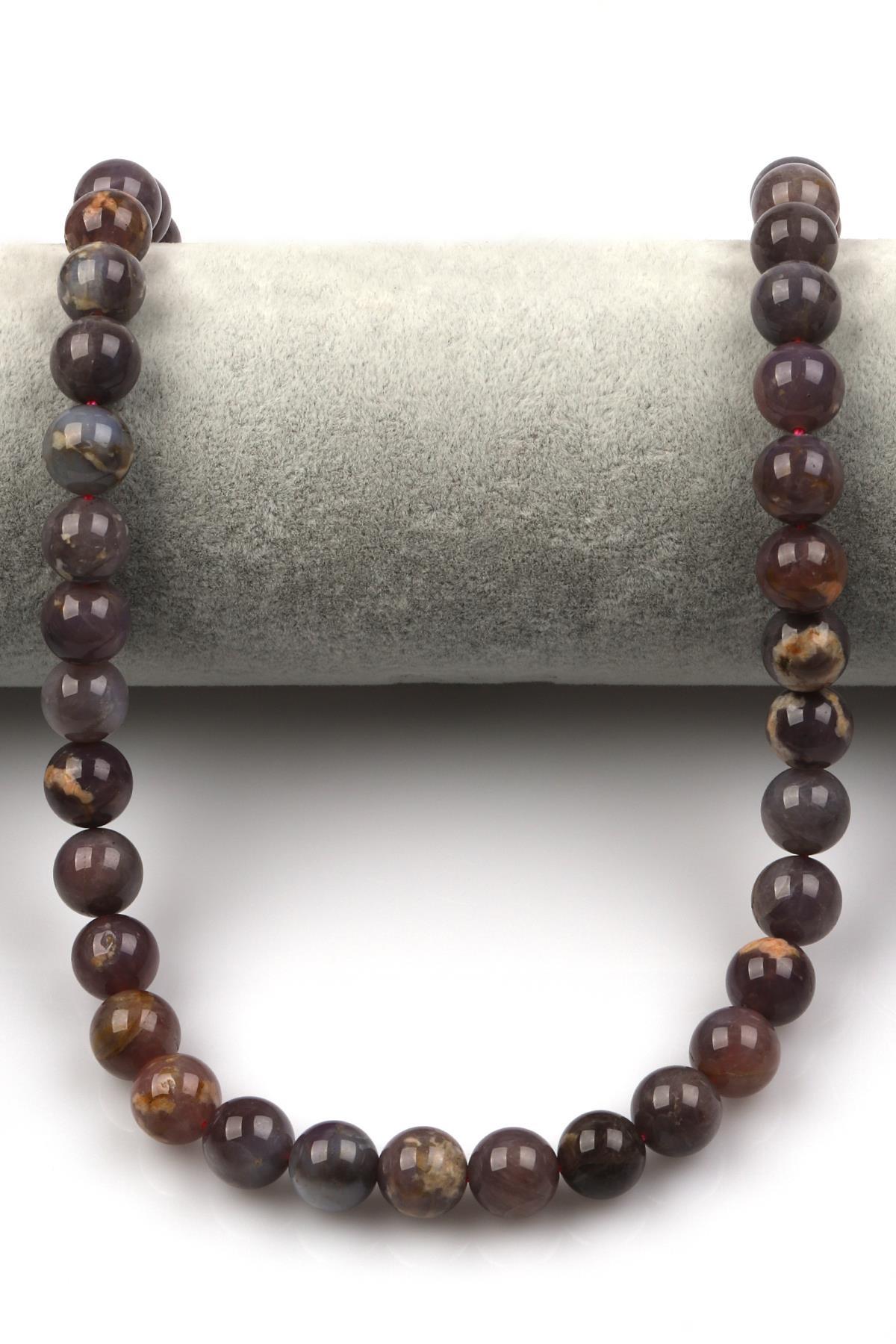 Madagaskar Pembe Kuıvars Doğal Taş Dizi 10 mm Küre Kesim