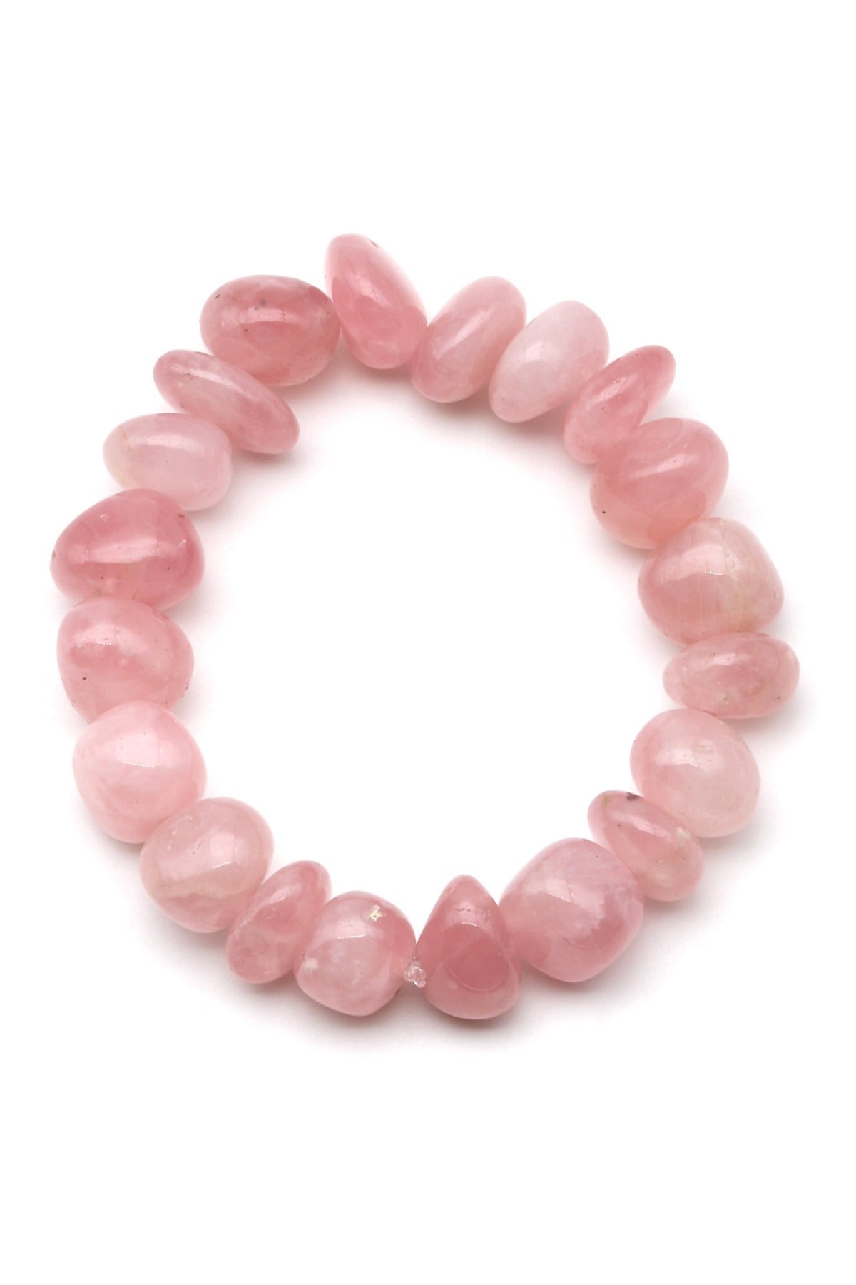Madagaskar Pembe Kuvars Doğal Taş Bileklik 8 x 15 mm Özel Kesim - BLK-2359