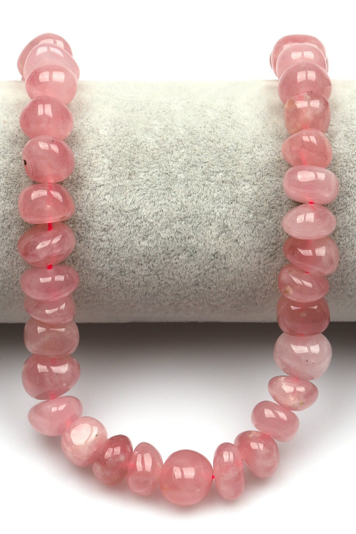 Madagaskar Pembe Kuvars Doğal Taş Dizi 7 x 10 mm Özel Kesim - DZ-0862