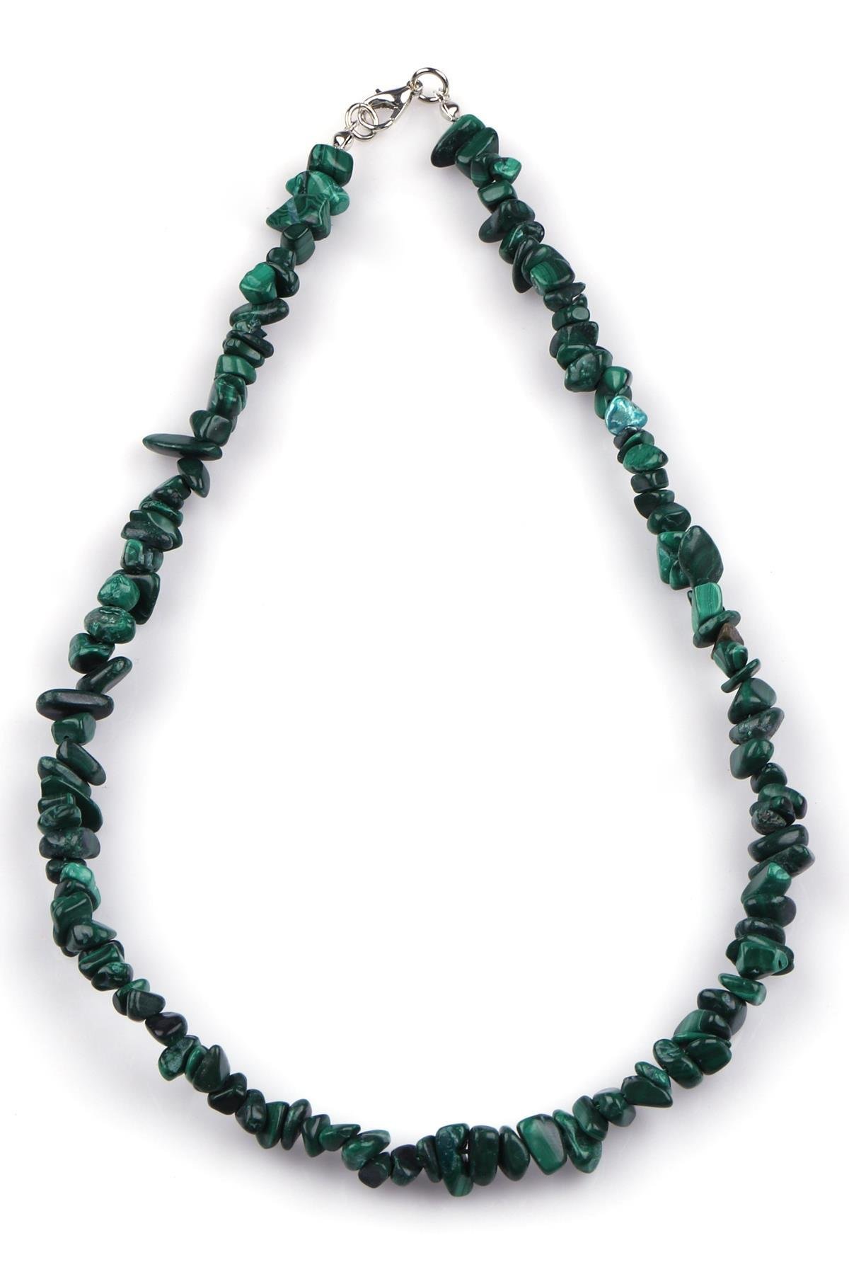 Malakit Doğal Taş Kırık Taş Kolye