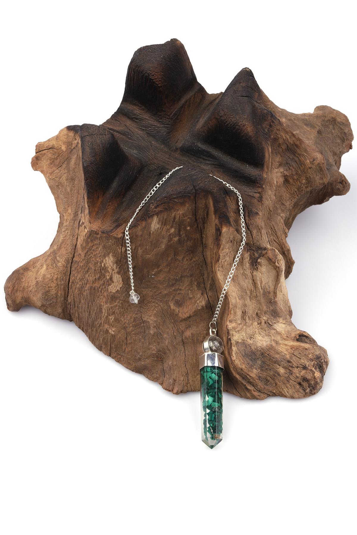 Malakit Doğal Taş Orgonit Pandül