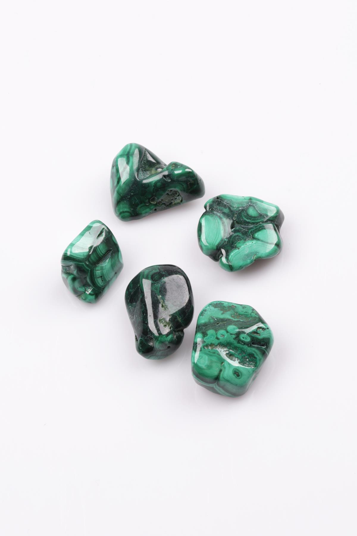 Malakit Doğal Taş Tamburlanmış Parça - Tımbıl