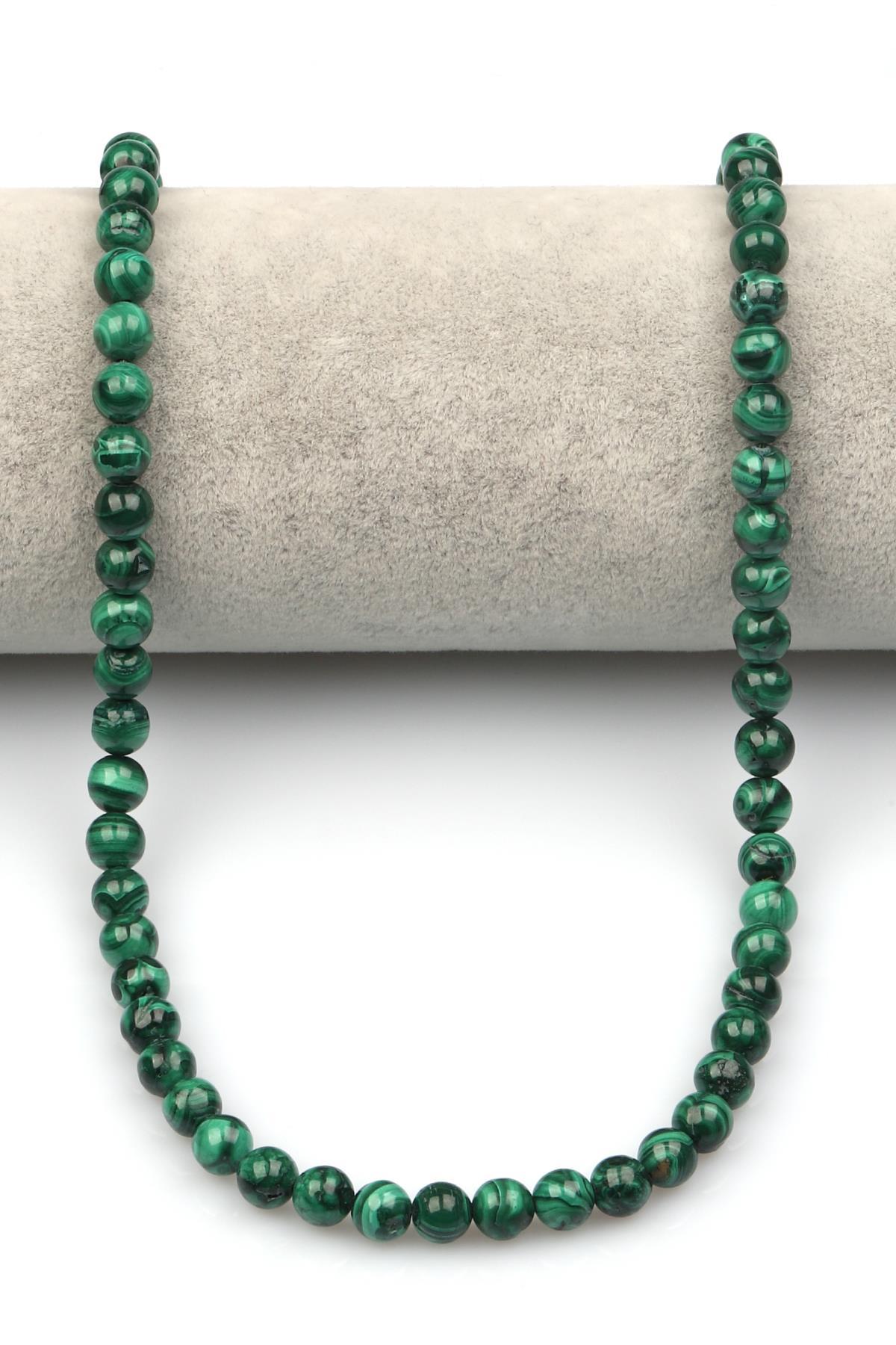 Malakit Doğaltaş Dizi 6 mm Küre Kesim