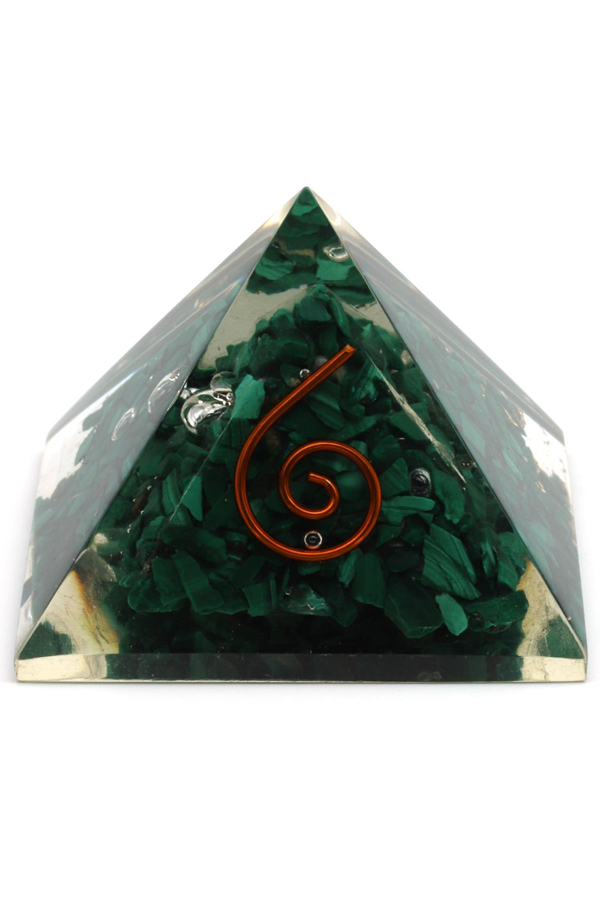 Malakit Taşından Orgonit Piramit