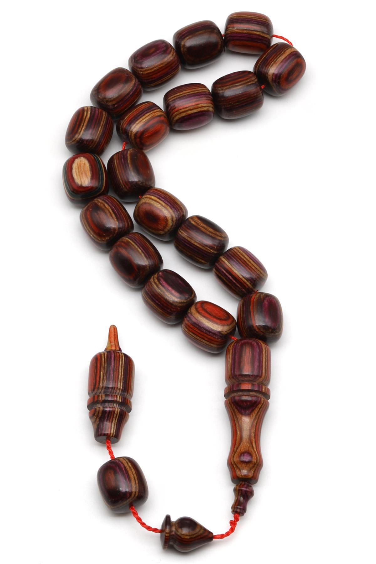 Maskot Efe Kahverengi Kafur Ağacı Tesbih 11 x 12 mm Kapsül Kesim