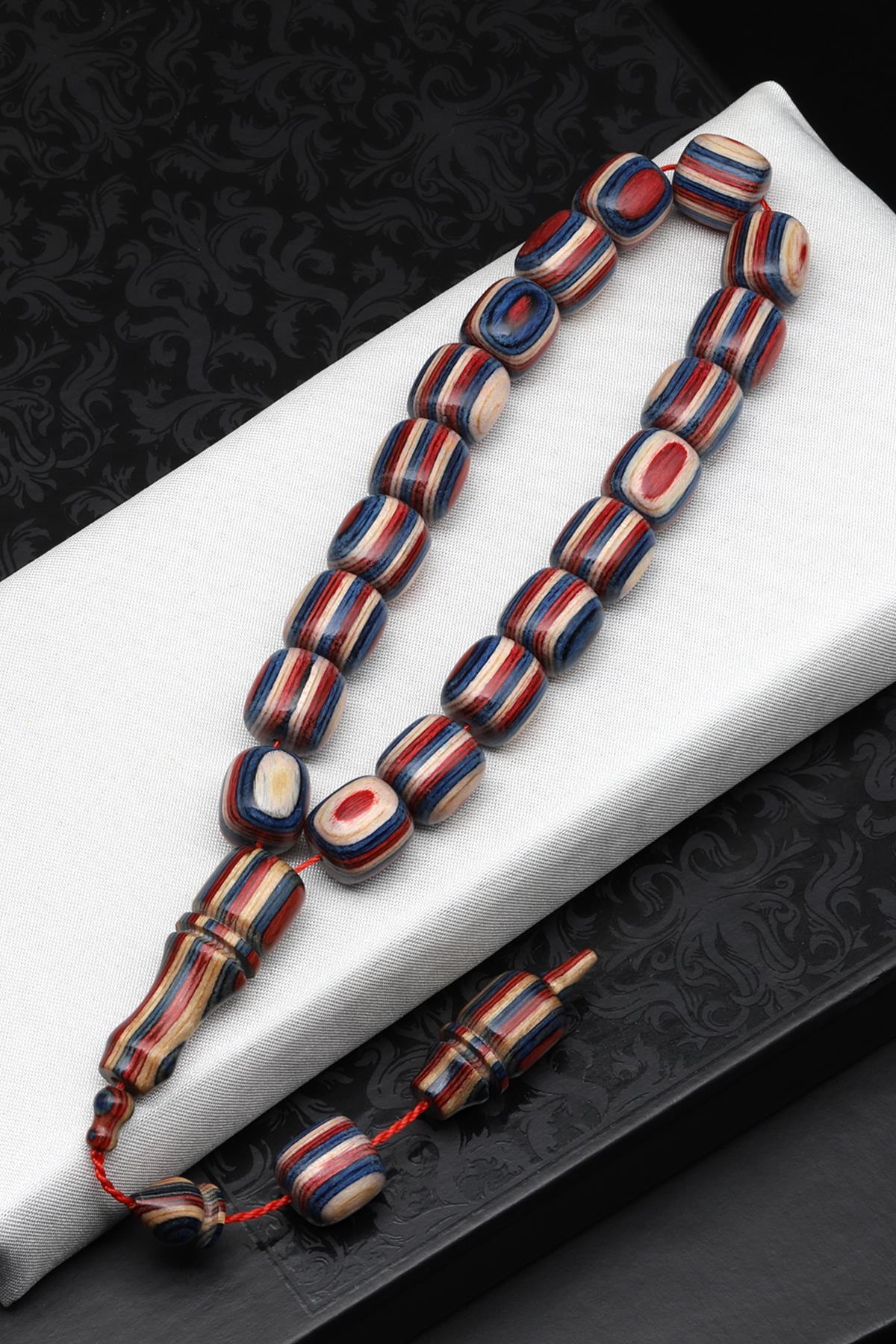 Maskot Efe Mavi-Beyaz Kafur Ağacı Tesbih 11 x 12 mm Kapsül Kesim