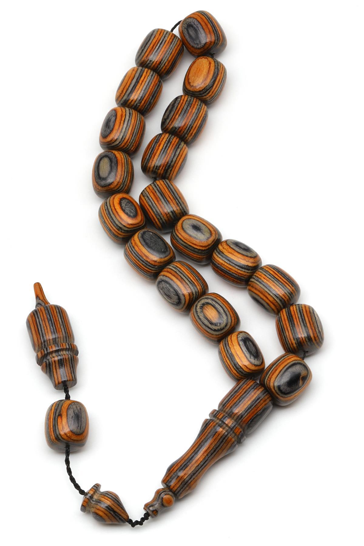 Maskot Efe Sarı Kafur Ağacı Tesbih 7 x 8 mm Kapsül Kesim