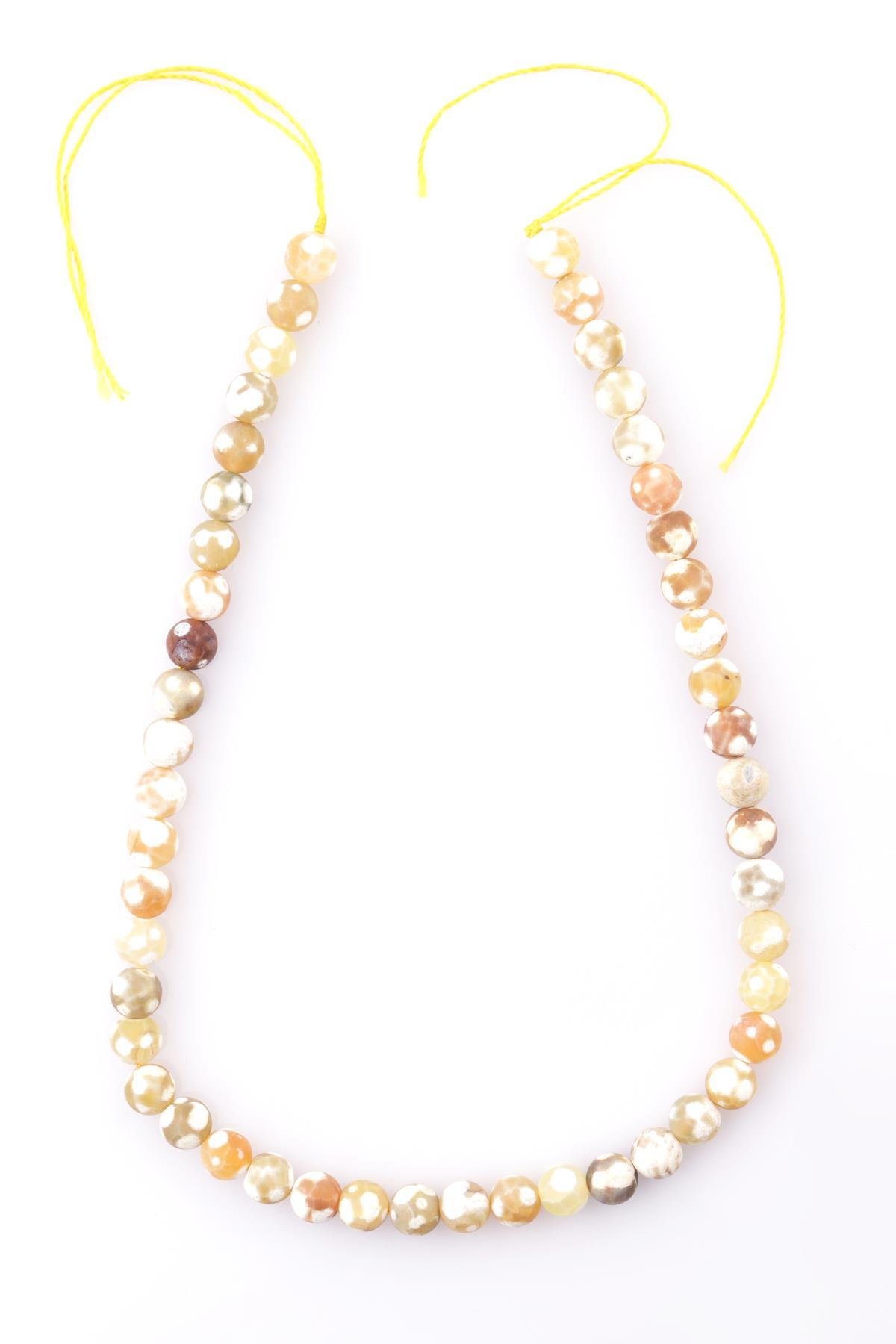 Mat Akik Doğal Taş Dizi 8 mm Küre Kesim